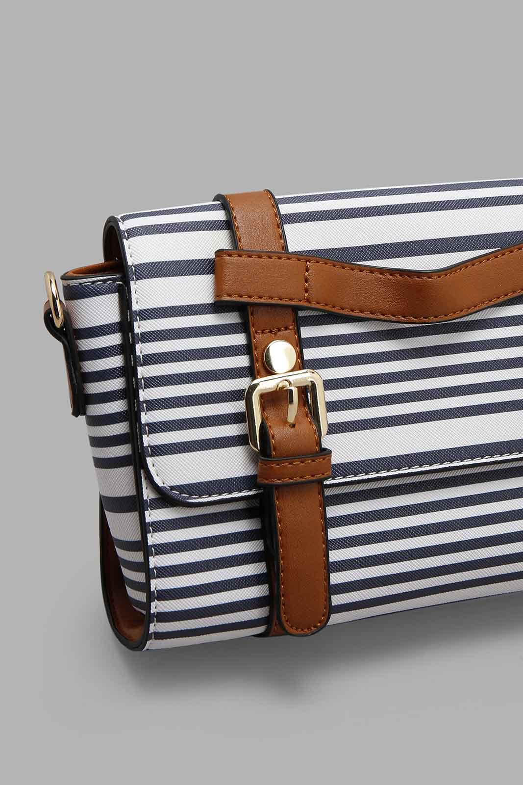 Redtag-Navy-And-White-Nautical-Strip-Cross-Body-Bag-Category:Bags,-Colour:Assorted,-Filter:Women's-Accessories,-New-In,-New-In-Women-ACC,-Non-Sale,-Section:Women,-W22B,-Women-Bags-Women-