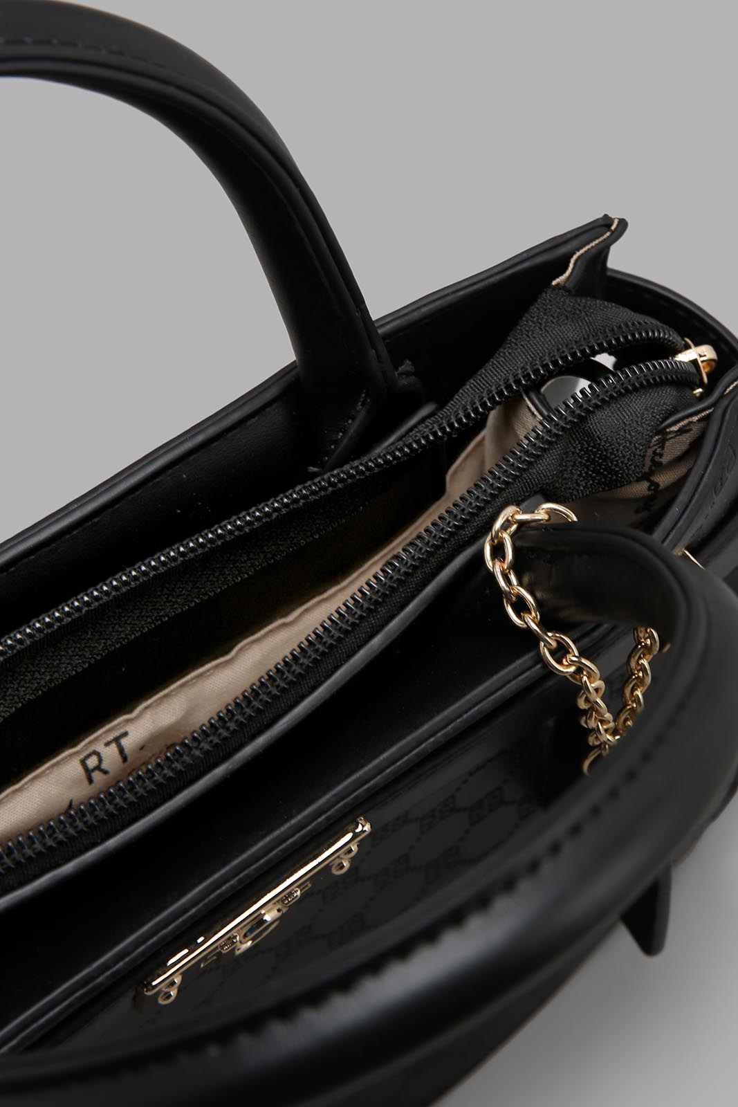 Redtag-Black-Embossed-Box-Messenger-Bag-Category:Bags,-Colour:Black,-Filter:Women's-Accessories,-New-In,-New-In-Women-ACC,-Non-Sale,-Section:Women,-W22B,-Women-Bags-Women-