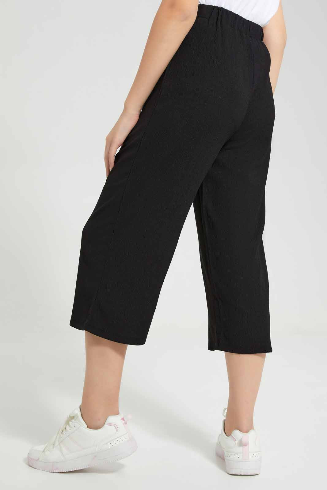 Redtag-Black-crinckle-trouser-Category:Trousers,-Colour:Black,-Deals:3-For-90,-Deals:New-In,-Filter:Senior-Girls-(8-to-14-Yrs),-GSR-Trousers,-New-In-GSR-APL,-Section:Girls-(0-to-14Yrs),-W22A-Senior-Girls-9 to 14 Years