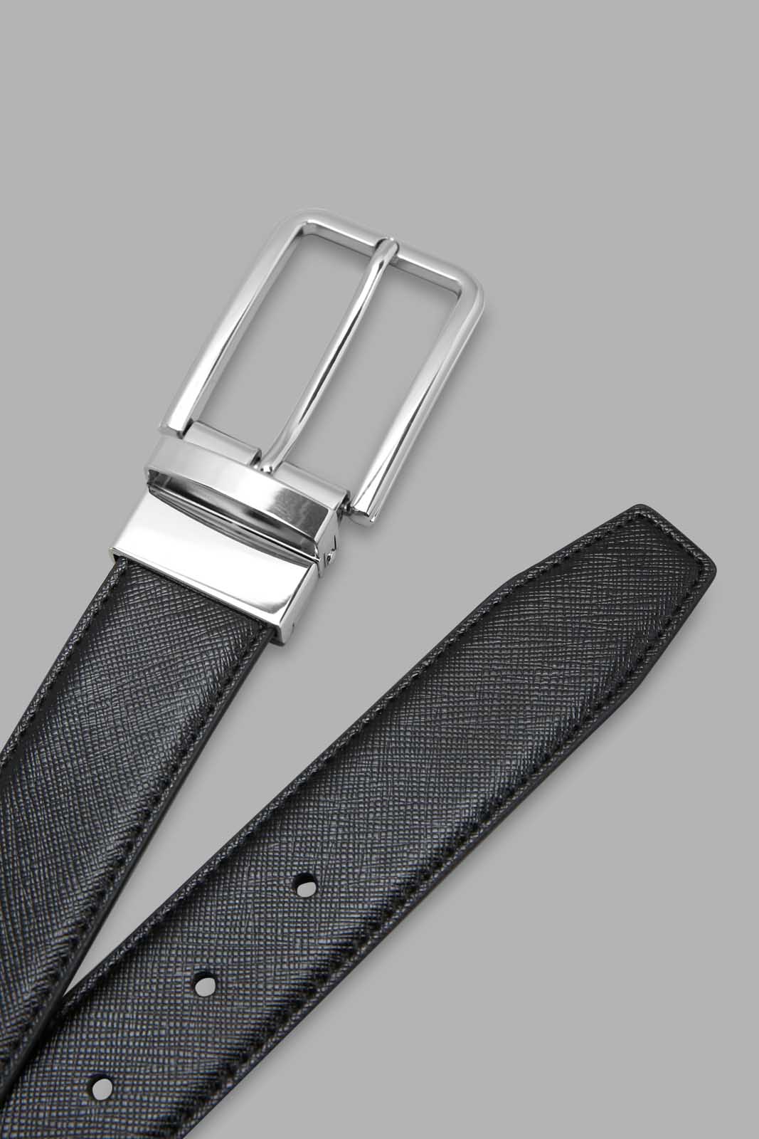 Redtag-Grey-And-Black-Belt-With-Twist-Buckle-Category:Belts,-Colour:Assorted,-Filter:Men's-Accessories,-H1:ACC,-H2:GEN,-H3:MEA,-H4:FAA,-Men-Belts,-New-In,-New-In-Men-ACC,-Non-Sale,-Season:W22A,-Section:Men,-W22A-Men's-