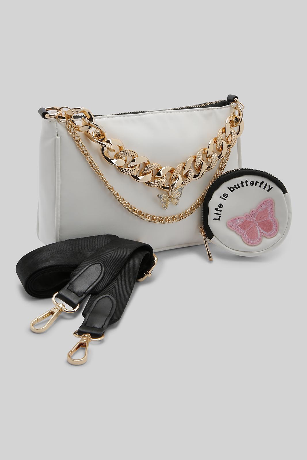 Redtag-White-Cross-Body-Bag-Category:Bags,-Colour:White,-Filter:Girls-Accessories,-GIR-Bags,-New-In,-New-In-GIR-ACC,-Non-Sale,-Section:Girls-(0-to-14Yrs),-W22A-Girls-