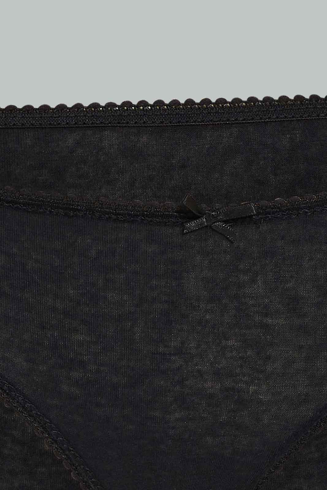 Redtag-Assorted-Plain-Boy-leg-Brief-5-Pack-365,-Category:Briefs,-Colour:Black,-Deals:New-In,-Filter:Women's-Clothing,-New-In-Women-APL,-Non-Sale,-Section:Women,-Women-Briefs--