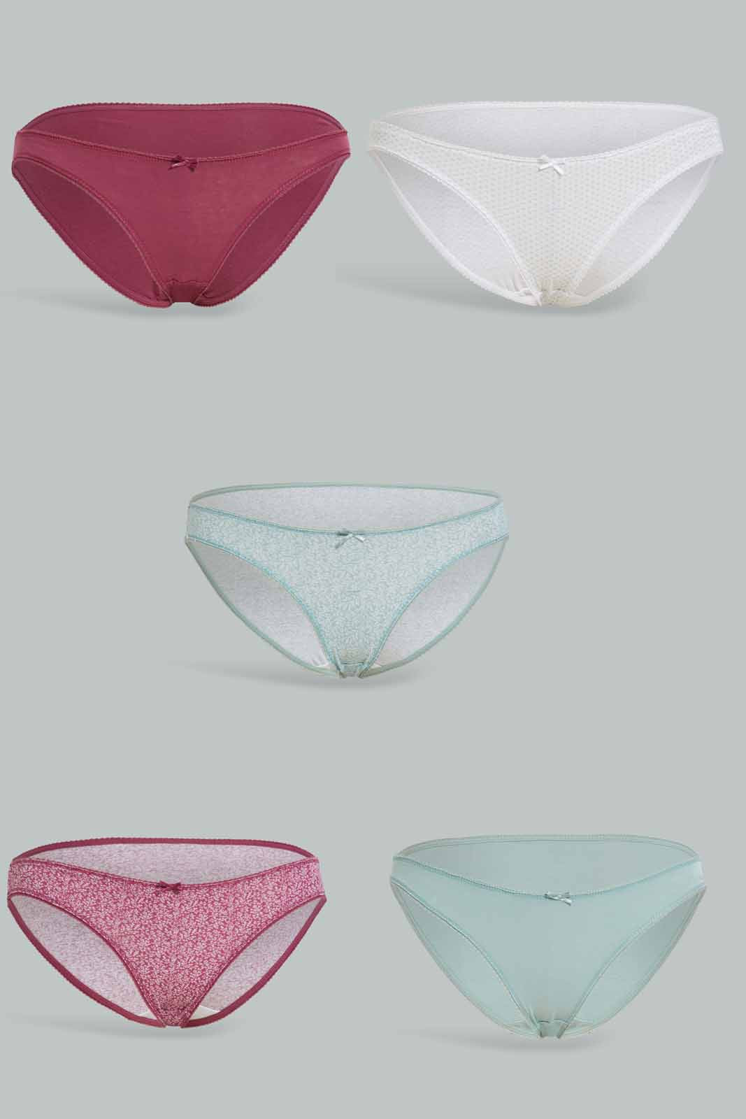 Redtag-Assorted-Plain-Bikini-Brief-5-Pack-365,-Category:Briefs,-Colour:Assorted,-Deals:New-In,-Dept:Ladieswear,-Filter:Women's-Clothing,-New-In-Women-APL,-Non-Sale,-Section:Women,-Women-Briefs--