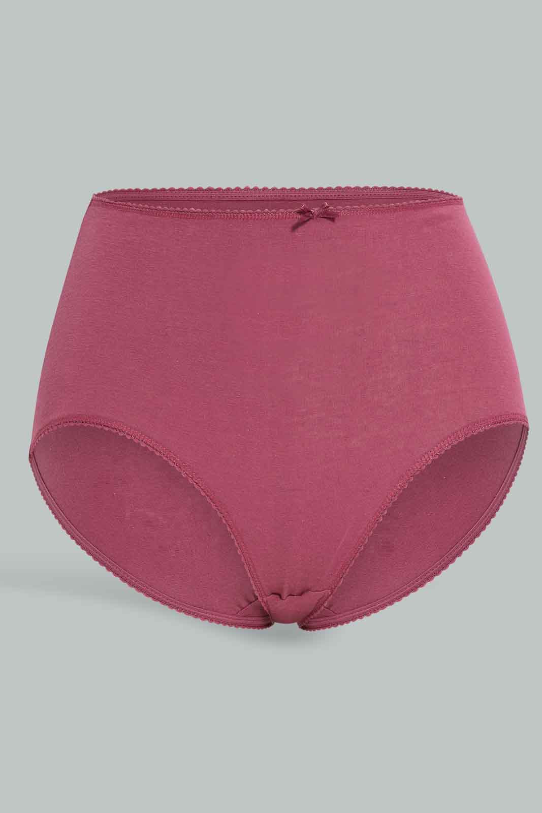 Redtag-Assorted-Plain-Full-Brief-5-Pack-365,-Category:Briefs,-Colour:Assorted,-Deals:New-In,-Filter:Women's-Clothing,-New-In-Women-APL,-Non-Sale,-Section:Women,-Women-Briefs--