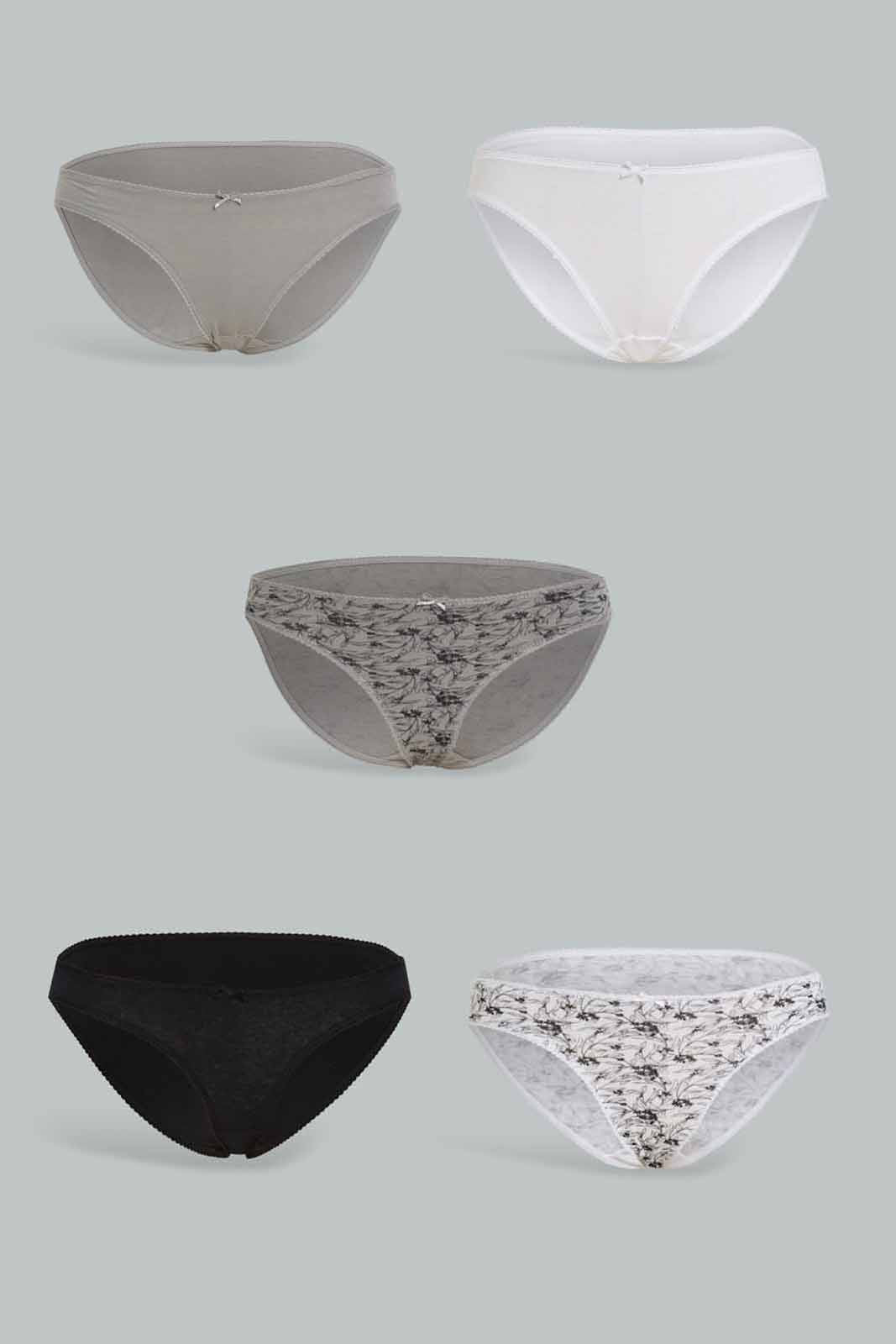 Redtag-Assorted-Print-Bikini-Brief-5-Pack-365,-Category:Briefs,-Colour:Assorted,-Deals:New-In,-Dept:Ladieswear,-Filter:Women's-Clothing,-New-In-Women-APL,-Non-Sale,-Section:Women,-Women-Briefs--