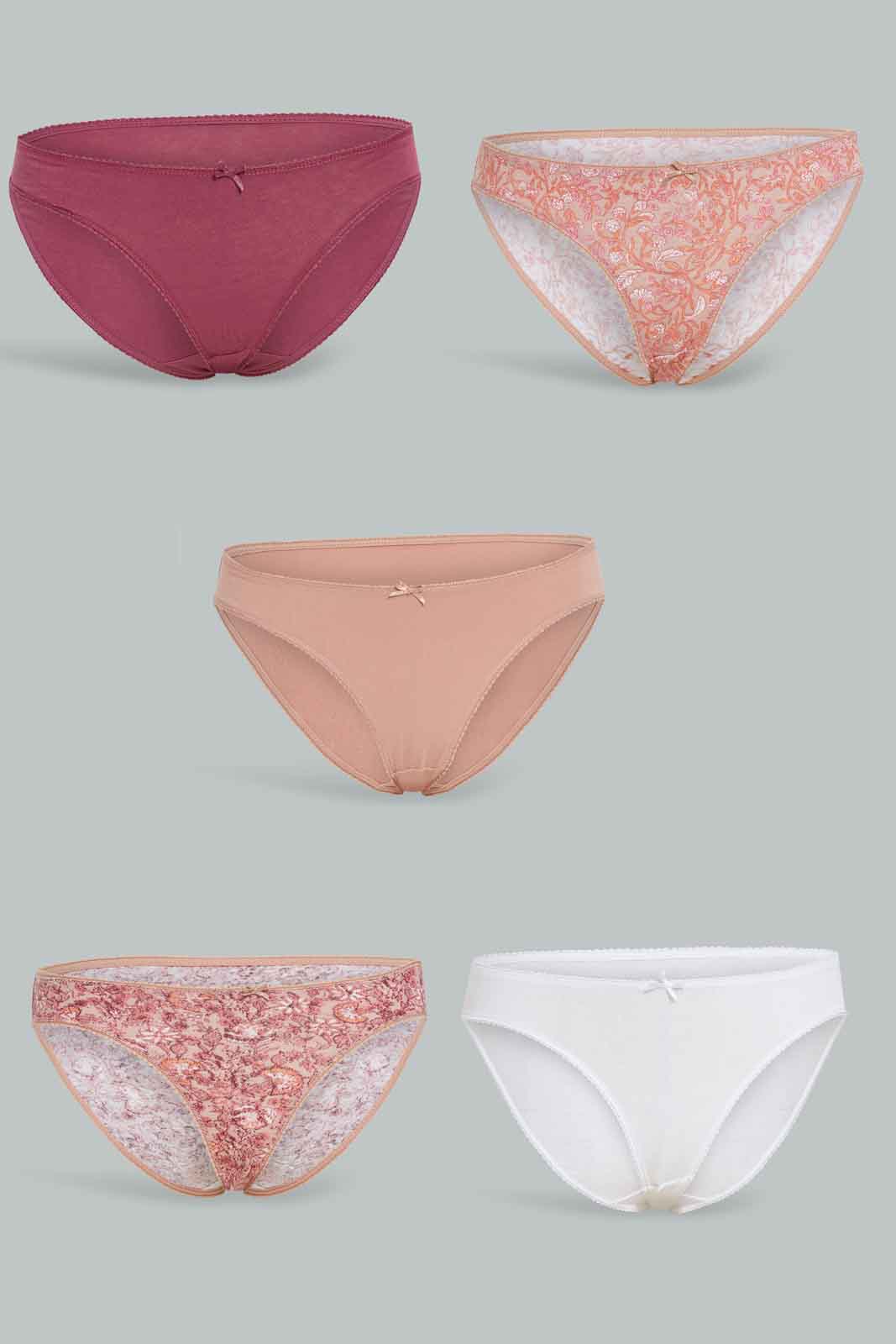 Redtag-Assorted-Print-Bikini-Brief-5-Pack-365,-Category:Briefs,-Colour:Assorted,-Deals:New-In,-Filter:Women's-Clothing,-New-In-Women-APL,-Non-Sale,-Section:Women,-Women-Briefs--