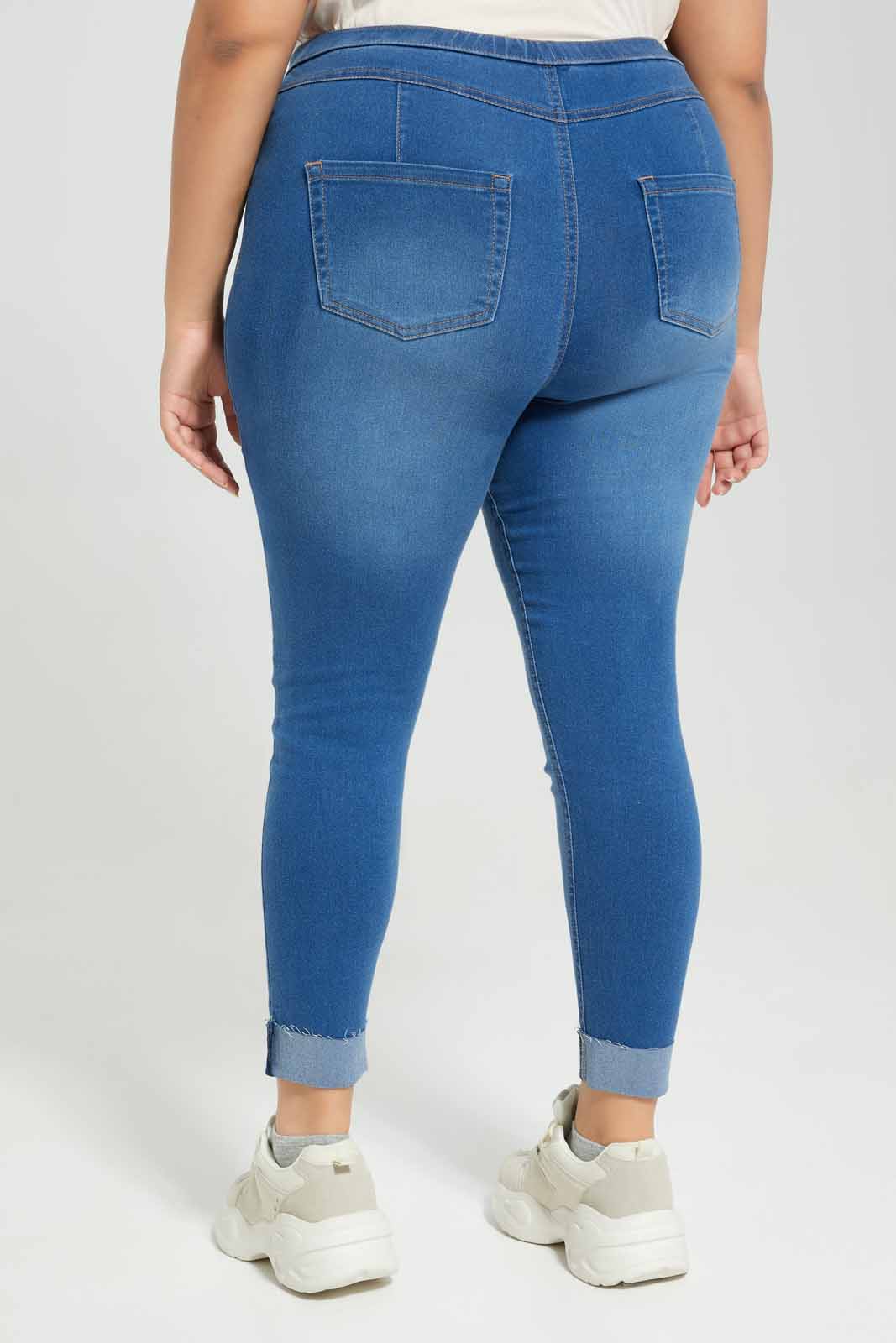 Redtag-Blue-Jegging-Category:Jeggings,-Colour:Denim,-Deals:New-In,-Filter:Plus-Size,-LDP-Jeggings,-New-In-LDP-APL,-Non-Sale,-Section:Women,-TBL,-W22A-Women's-