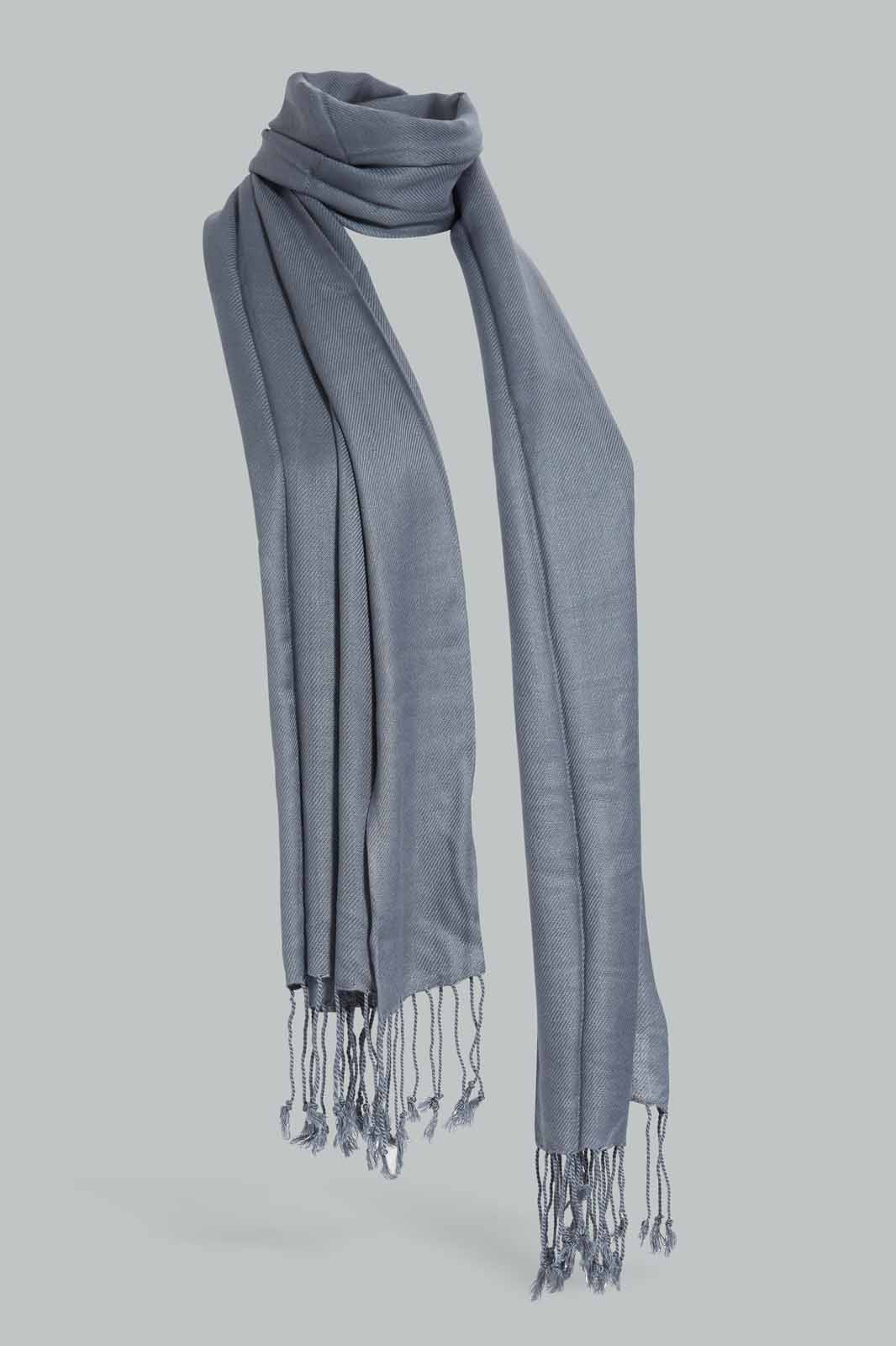 Redtag-Grey-Solide-Scarfs-Category:Scarves,-Colour:Grey,-Filter:Women's-Accessories,-New-In,-New-In-Women-ACC,-Non-Sale,-Section:Women,-W22A,-Women-Scarves-Women-