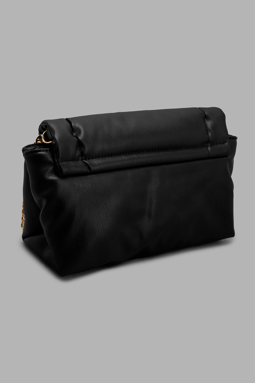 Redtag-Black-Cross-Body-Bag-With-Gold-Chain-Category:Bags,-Colour:Black,-Filter:Women's-Accessories,-New-In,-New-In-Women-ACC,-Non-Sale,-Section:Women,-W22A,-Women-Bags-Women-