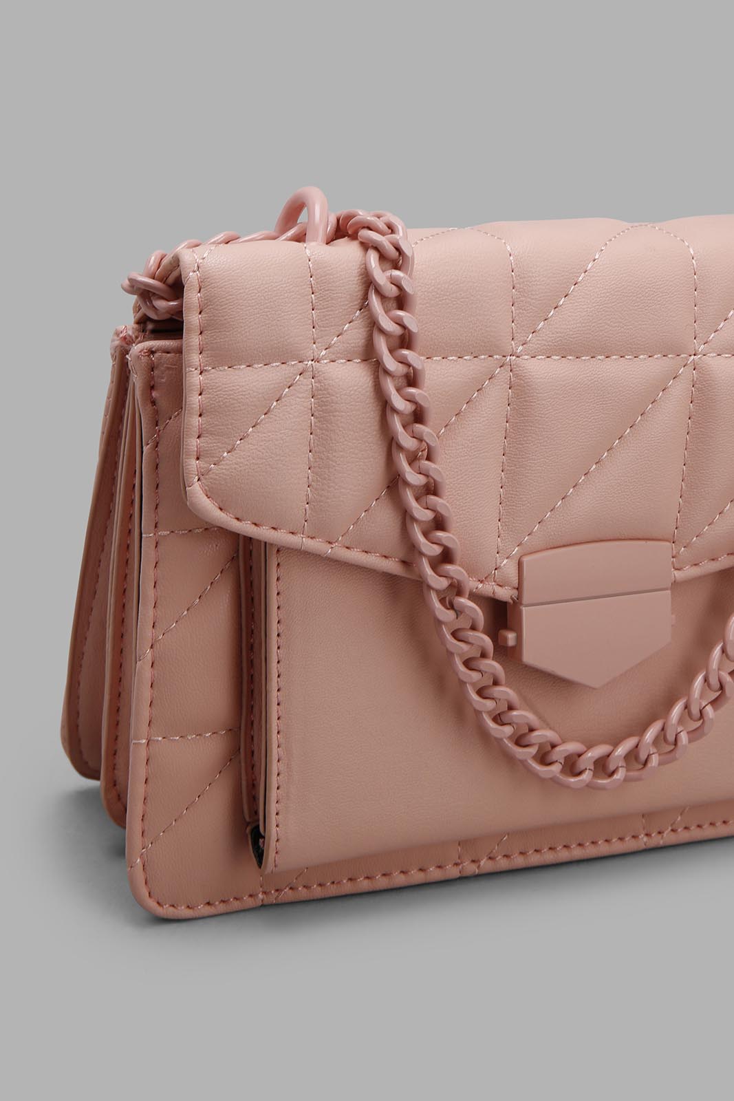 Redtag-Pink-Cross-Body-Bag-With-Embellished-Chain-Category:Bags,-Colour:Pink,-Filter:Women's-Accessories,-New-In,-New-In-Women-ACC,-Non-Sale,-Section:Women,-W22A,-Women-Bags-Women-