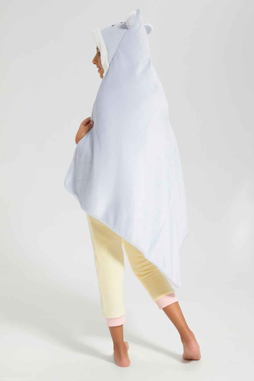 Redtag-Velour-Sherpa-Hooded-Blanket-Grey-Bear-Category:Newborn-Accessories,-Colour:Grey,-Deals:New-In,-Filter:Baby-(0-to-12-Mths),-NBB-Newborn-Accessories,-New-In-NBB-APL,-Non-Sale,-Section:Boys-(0-to-14Yrs),-W22B-Baby-0 to 12 Months