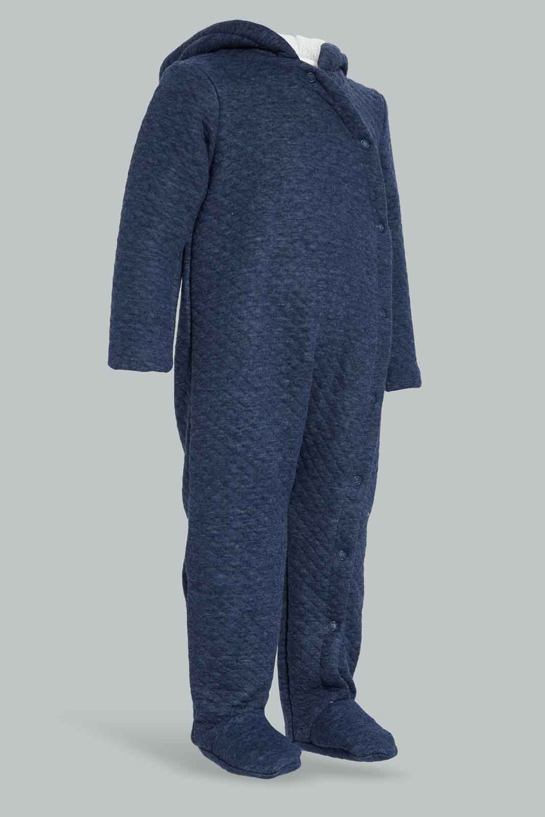 Redtag-Quilted-Jacquard-Pramsuit-Navy-Category:Coats,-Colour:Navy,-Deals:New-In,-Dept:New-Born,-Filter:Baby-(0-to-12-Mths),-NBB-Coats,-New-In-NBB-APL,-Non-Sale,-Section:Boys-(0-to-14Yrs),-W22B-Baby-0 to 12 Months