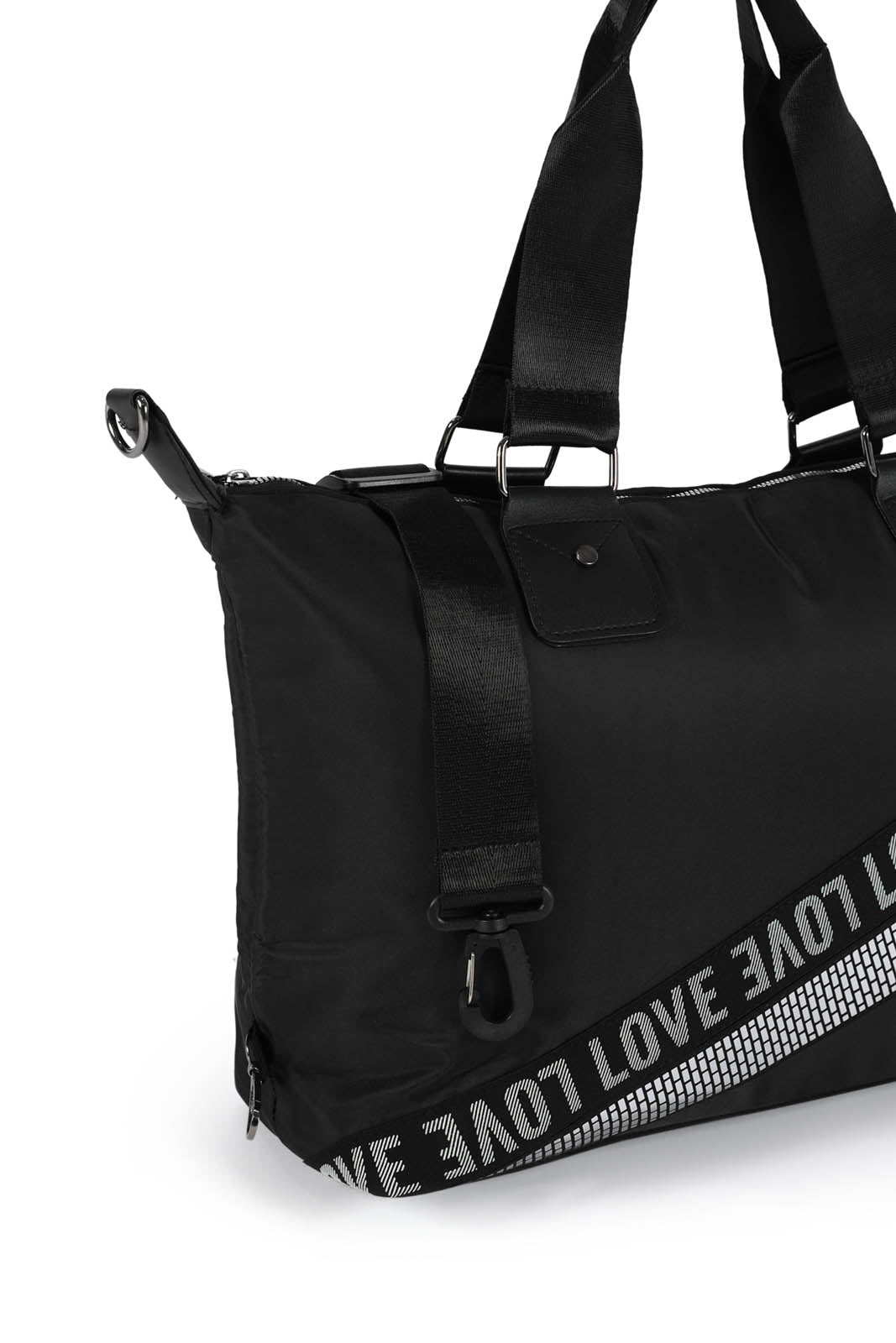 Redtag-Black-Holdall-Bag-Category:Bags,-Colour:Black,-Dept:Ladieswear,-Filter:Women's-Accessories,-New-In,-New-In-Women-ACC,-Non-Sale,-Section:Women,-W22B,-Women-Bags-Women-
