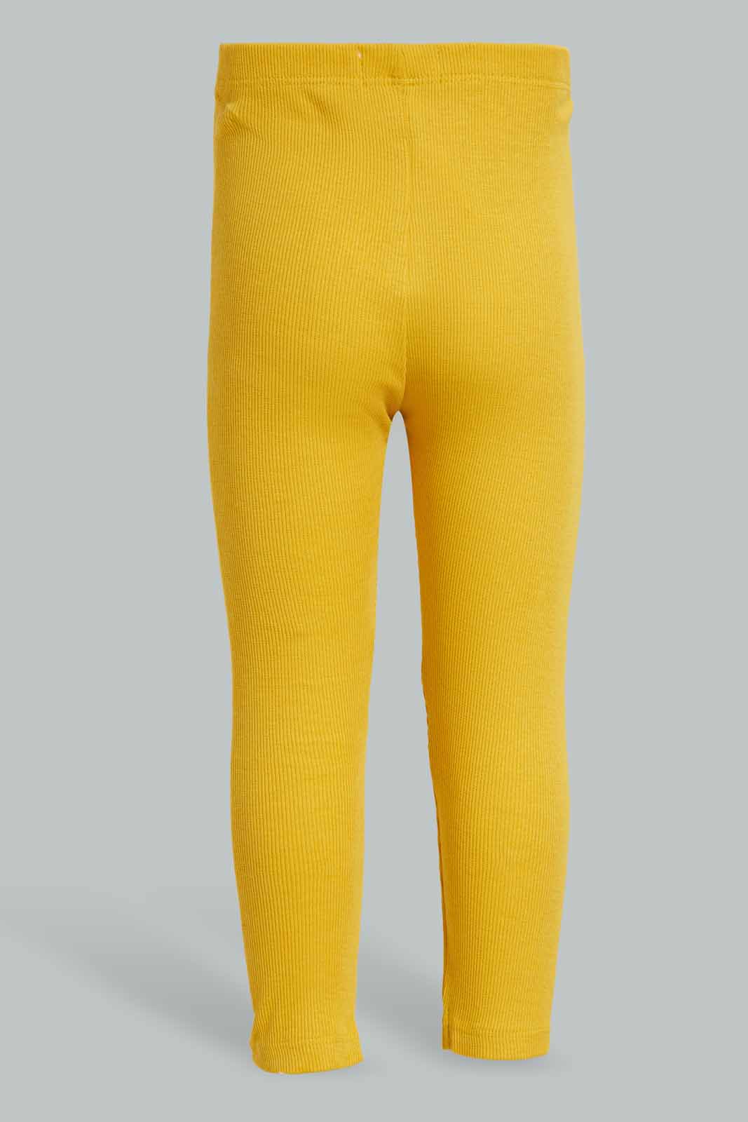 Redtag-Mustard-Solid-Rib-Leggings-Category:Leggings,-Colour:Mustard,-Deals:New-In,-Filter:Infant-Girls-(3-to-24-Mths),-ING-Leggings,-New-In-ING-APL,-Non-Sale,-Section:Girls-(0-to-14Yrs),-W22A-Infant-Girls-3 to 24 Months