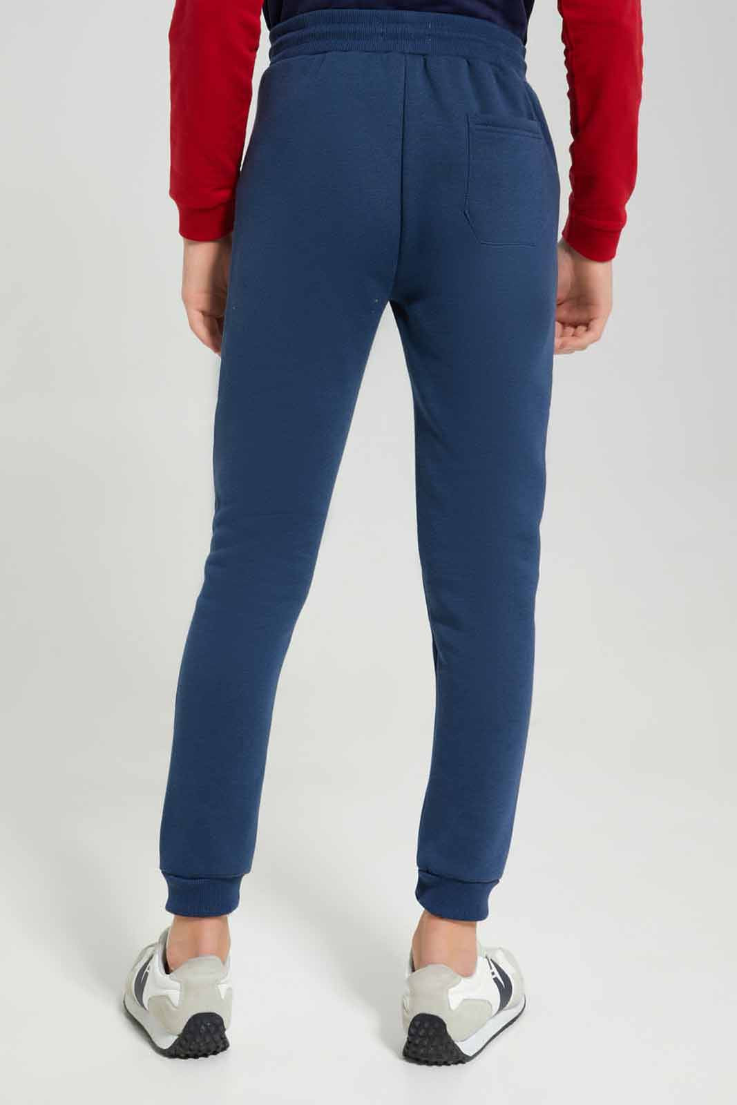Senior Boys Navy Zipper Jogger