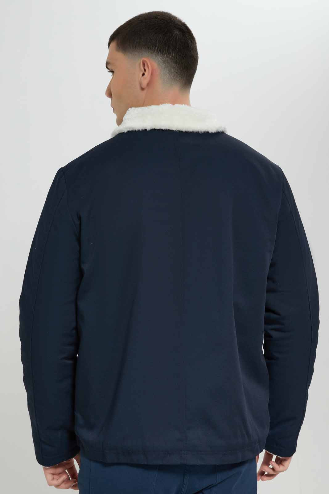 Redtag-Navy-Sherpa-Collar-Jacket-Category:Jackets,-Colour:Navy,-Deals:New-In,-EHW,-Filter:Men's-Clothing,-Men-Jackets,-New-In-Men-APL,-Non-Sale,-Section:Men,-W22B-Men's-