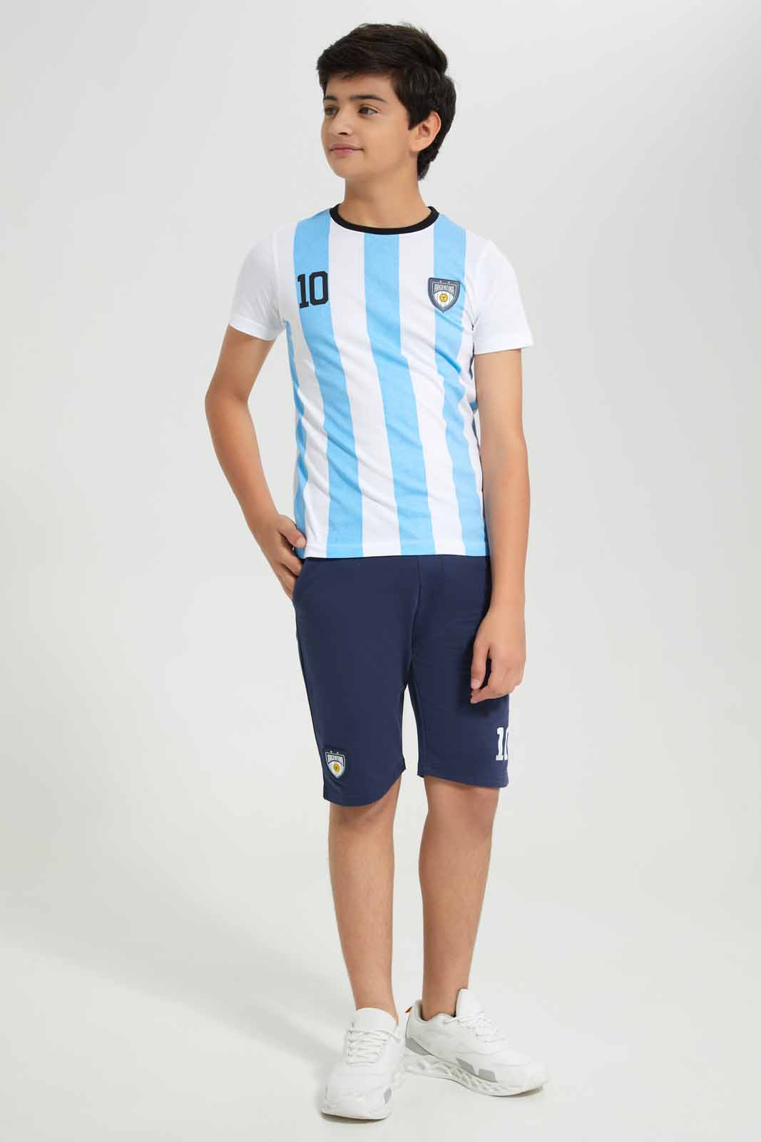 Redtag-Navy-Argentina-World-Cup-Active-Shorts-BSR-Shorts,-Category:Shorts,-Colour:Navy,-Deals:New-In,-Filter:Senior-Boys-(8-to-14-Yrs),-New-In-BSR-APL,-Non-Sale,-Section:Boys-(0-to-14Yrs),-W22A-Senior-Boys-