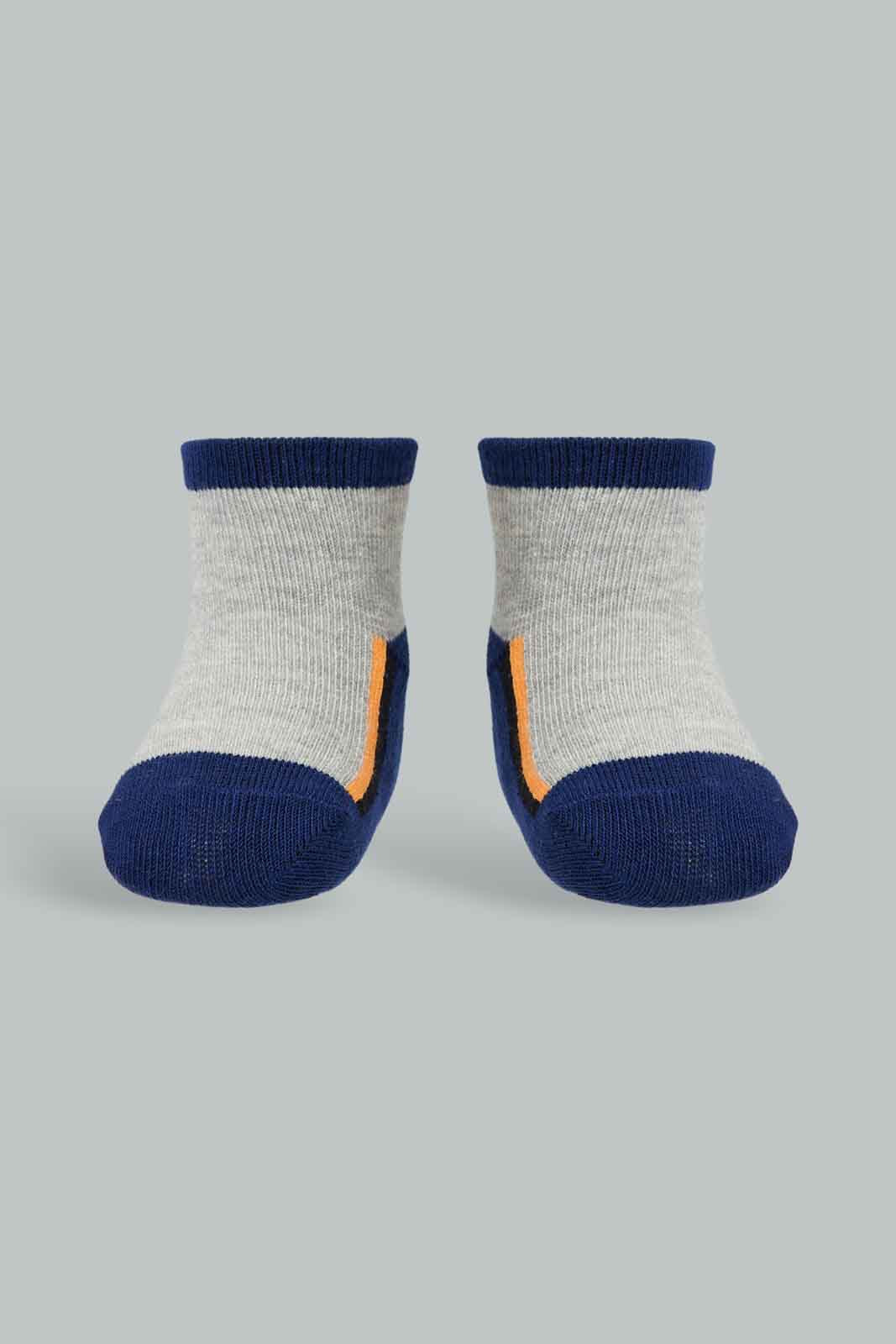 Redtag-White-Black-And-Grey-Stipe-Ankle-Length-Socks-365,-Category:Socks,-Colour:Assorted,-Deals:New-In,-Filter:Infant-Boys-(3-to-24-Mths),-INB-Socks,-New-In-INB-APL,-Non-Sale,-Section:Boys-(0-to-14Yrs)-Infant-Boys-3 to 24 Months