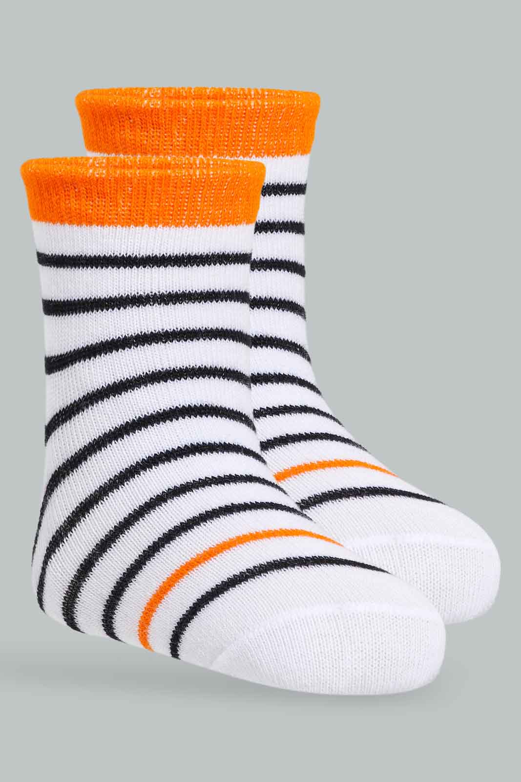 Redtag-White-Black-And-Grey-Stipe-Ankle-Length-Socks-365,-Category:Socks,-Colour:Assorted,-Deals:New-In,-Filter:Infant-Boys-(3-to-24-Mths),-INB-Socks,-New-In-INB-APL,-Non-Sale,-Section:Boys-(0-to-14Yrs)-Infant-Boys-3 to 24 Months