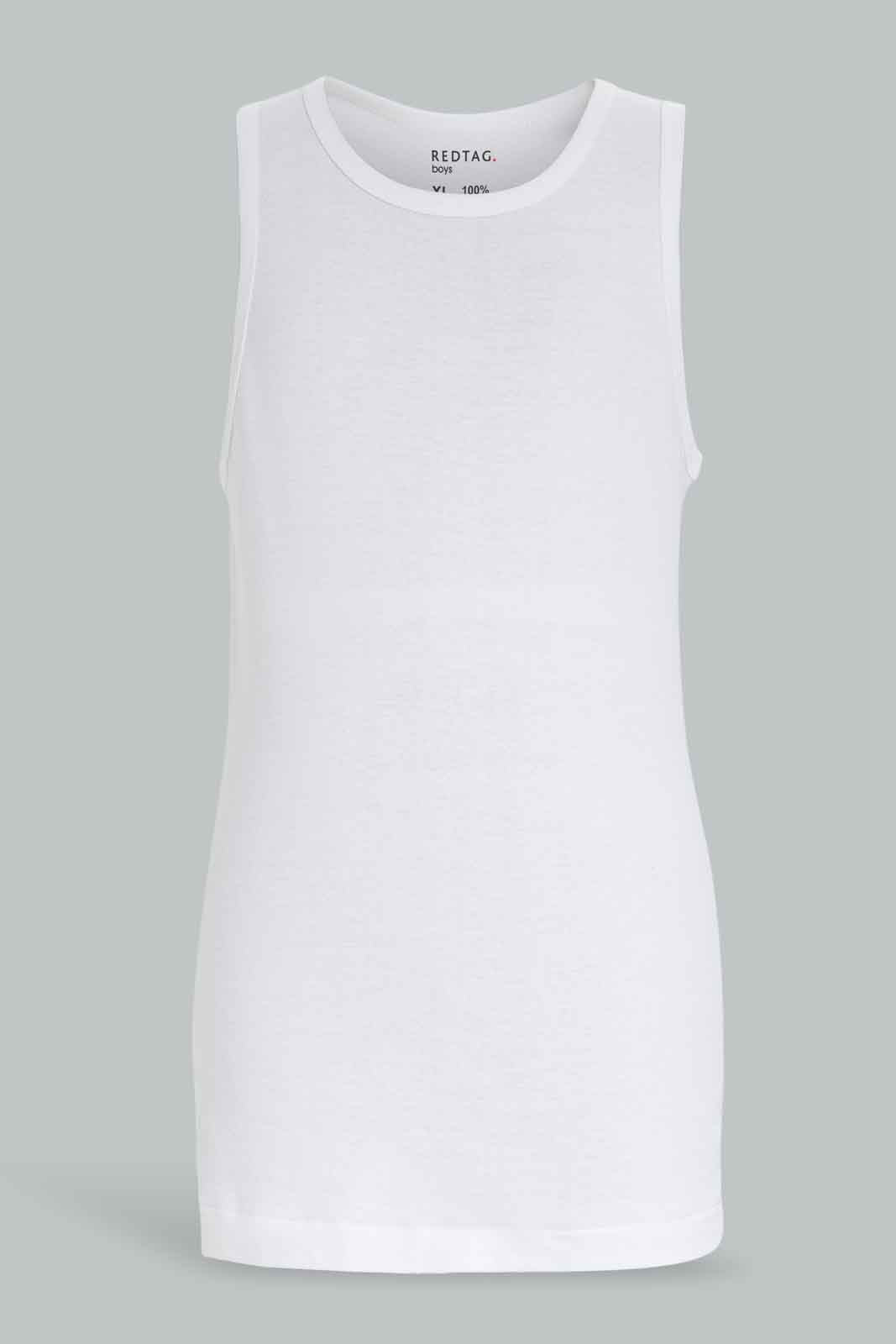 Redtag-White-2-Pcs-Pack-Sleeveless-Vests-Basic-365,-BSR-Vests,-Category:Vests,-Colour:White,-Deals:New-In,-ESS,-Filter:Senior-Boys-(8-to-14-Yrs),-New-In-BSR-APL,-Non-Sale,-Section:Boys-(0-to-14Yrs)-Senior-Boys-9 to 14 Years