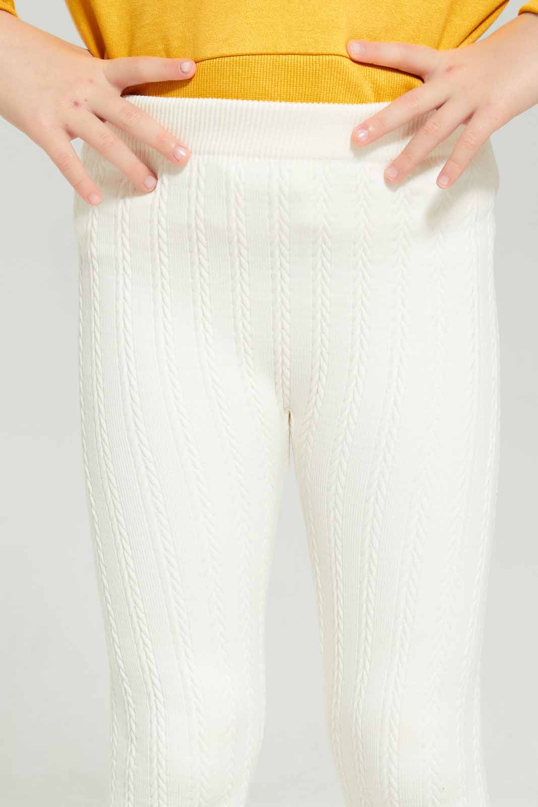 Redtag-Cream-Seamless-Legging-Category:Leggings,-Colour:Cream,-Deals:New-In,-Dept:Girls,-Filter:Girls-(2-to-8-Yrs),-GIR-Leggings,-New-In-GIR-APL,-Non-Sale,-Section:Girls-(0-to-14Yrs),-TBL,-W22B-Girls-2 to 8 Years