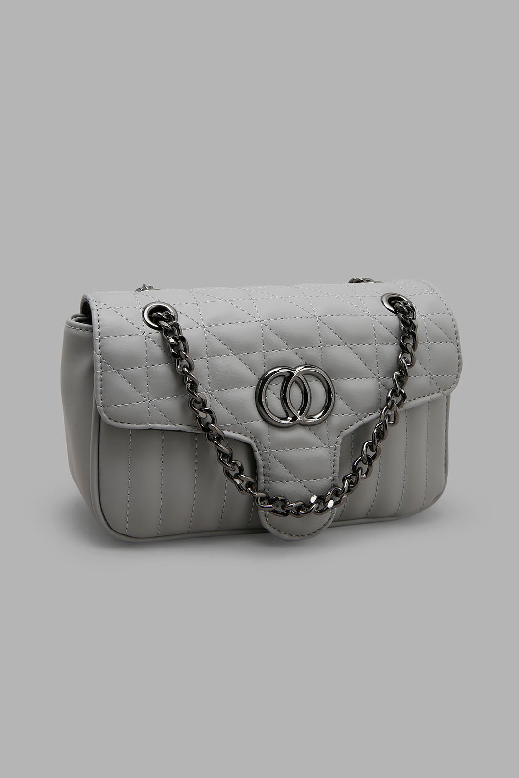 Redtag-Grey-Quilting-Cross-Body-Bag-Category:Bags,-Colour:Grey,-Filter:Women's-Accessories,-New-In,-New-In-Women-ACC,-Non-Sale,-Section:Women,-W22A,-Women-Bags-Women-