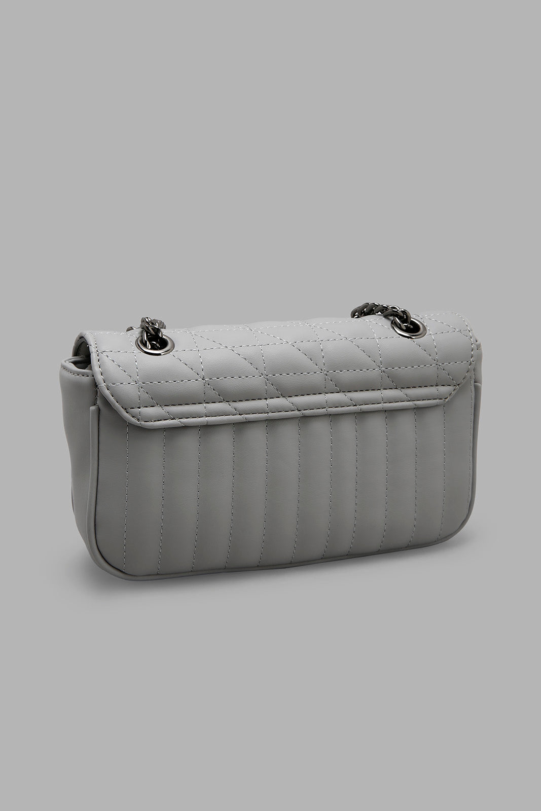 Redtag-Grey-Quilting-Cross-Body-Bag-Category:Bags,-Colour:Grey,-Filter:Women's-Accessories,-New-In,-New-In-Women-ACC,-Non-Sale,-Section:Women,-W22A,-Women-Bags-Women-