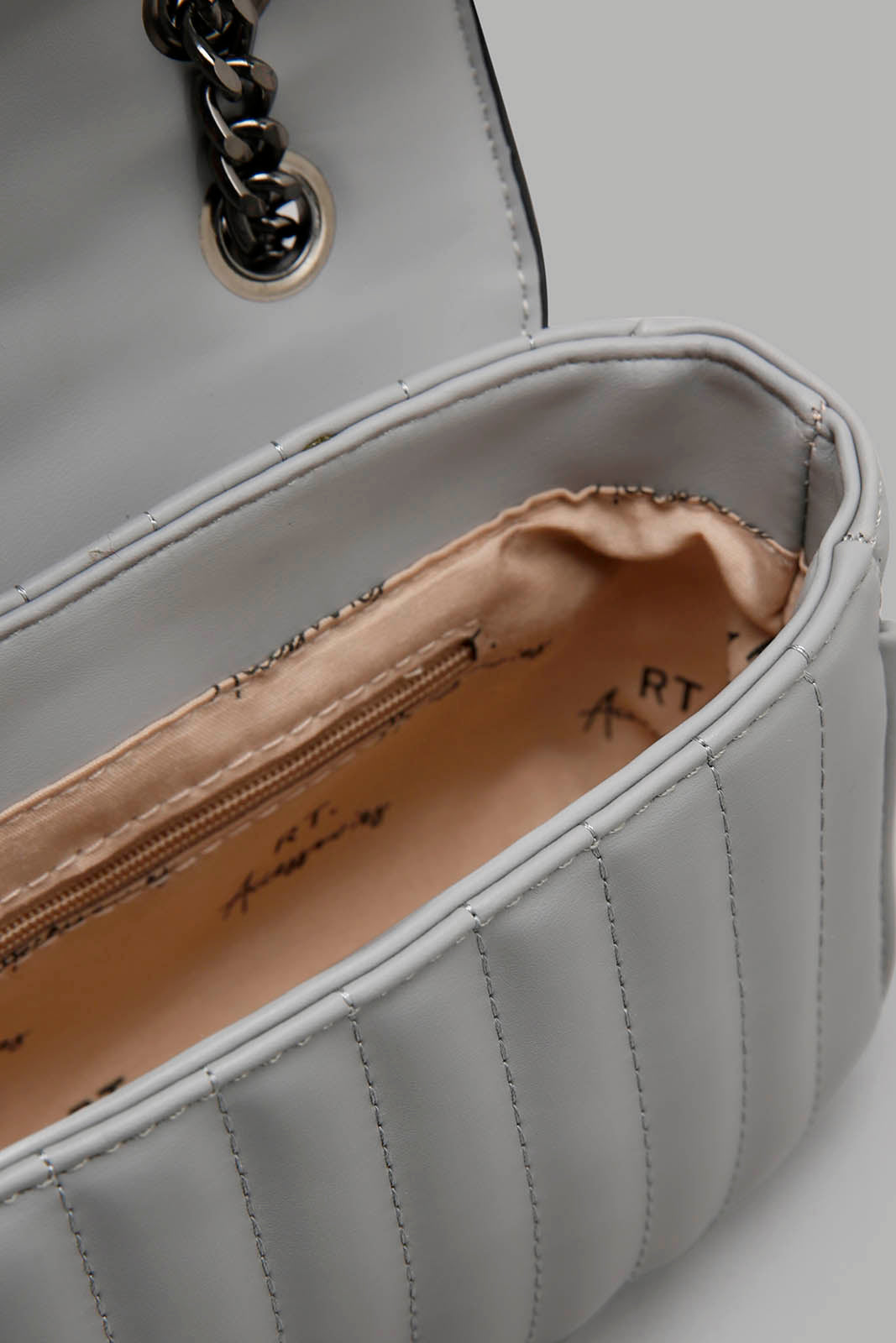 Redtag-Grey-Quilting-Cross-Body-Bag-Category:Bags,-Colour:Grey,-Filter:Women's-Accessories,-New-In,-New-In-Women-ACC,-Non-Sale,-Section:Women,-W22A,-Women-Bags-Women-