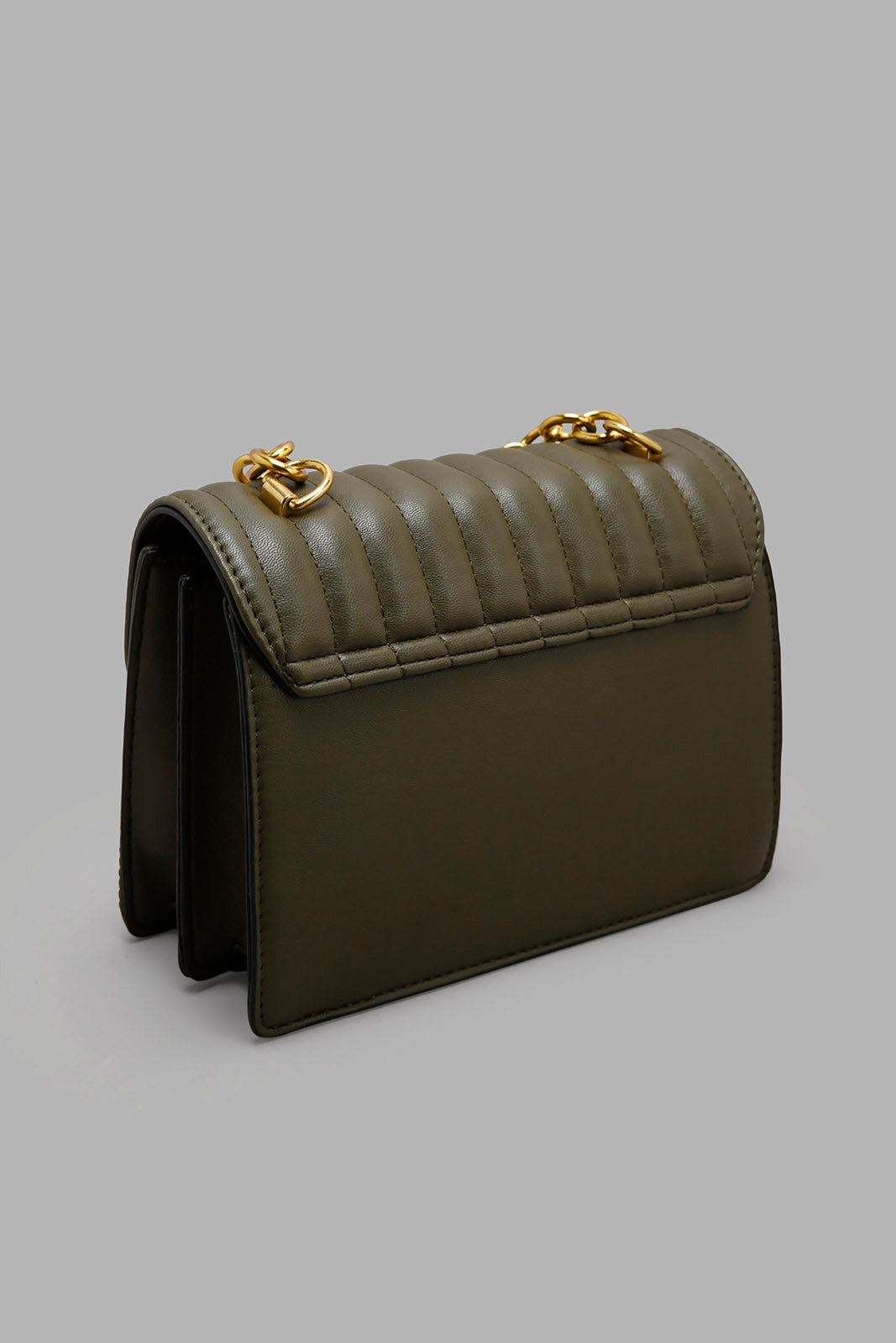 Redtag-Olive-Green-Cross-Body-With-Antique-Chain-Category:Bags,-Colour:Green,-Filter:Women's-Accessories,-New-In,-New-In-Women-ACC,-Non-Sale,-Section:Women,-W22A,-Women-Bags-Women-