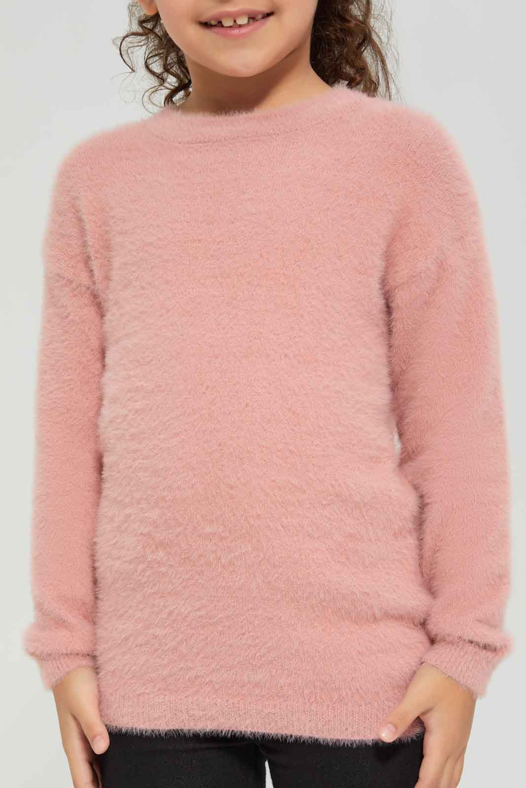 Redtag-KNIT-PULLOVER-PINK-Category:Pullovers,-Colour:Apricot,-Deals:New-In,-Dept:Girls,-Filter:Girls-(2-to-8-Yrs),-GIR-Pullovers,-New-In-GIR-APL,-Non-Sale,-Section:Girls-(0-to-14Yrs),-TBL,-W22B-Girls-2 to 8 Years