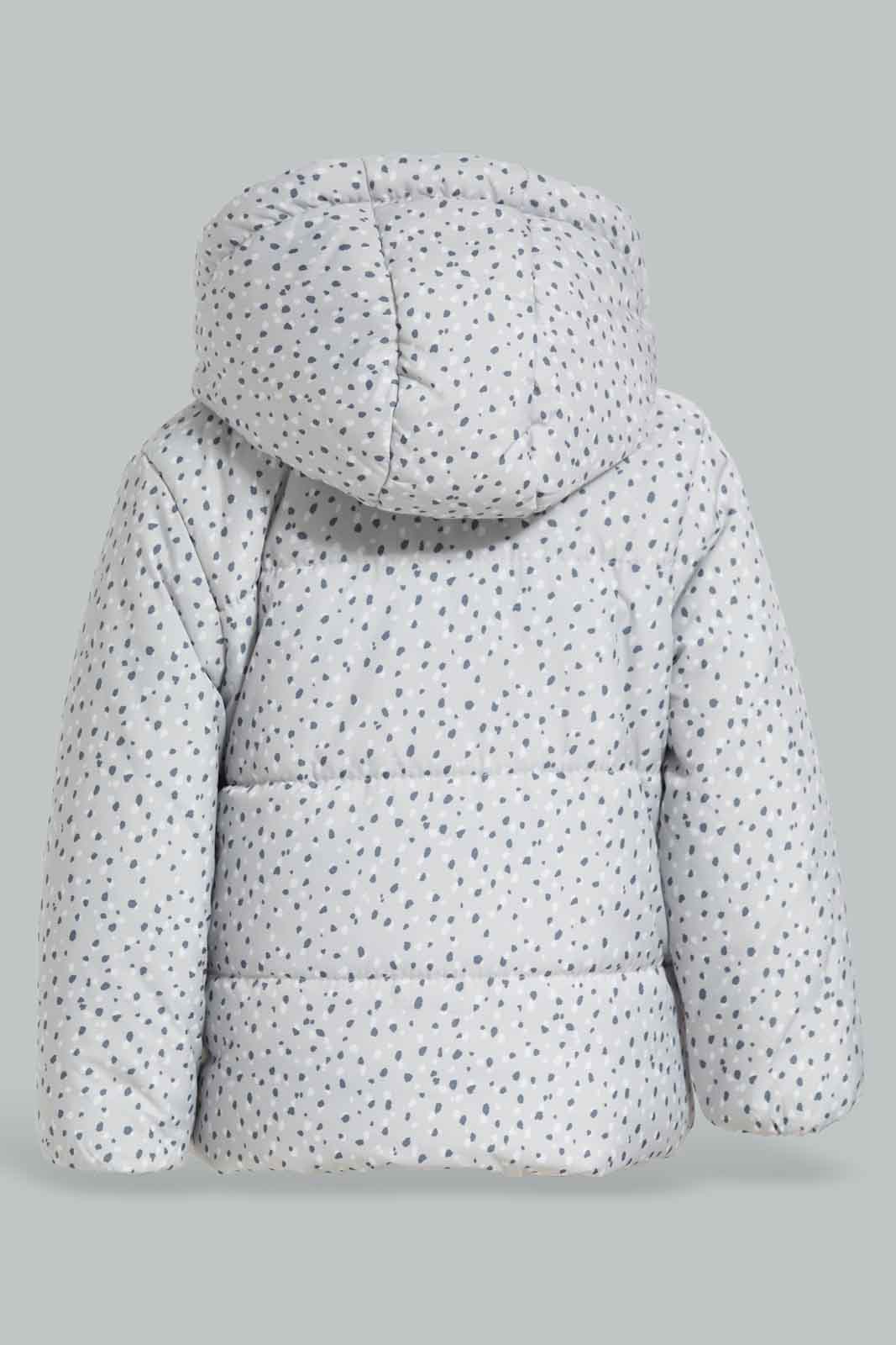 Redtag-Grey-AOP-Puffer-Jacket-Category:Jackets,-Colour:Grey,-Deals:New-In,-EHW,-Filter:Infant-Girls-(3-to-24-Mths),-ING-Jackets,-New-In-ING-APL,-Non-Sale,-Section:Girls-(0-to-14Yrs),-W22B-Infant-Girls-3 to 24 Months