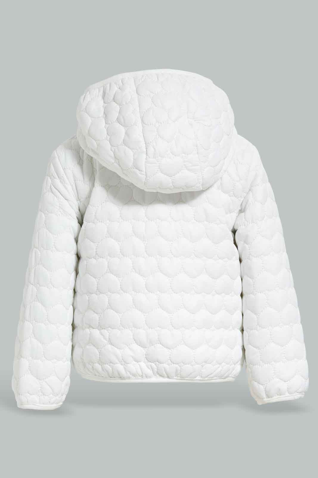 Redtag-White-Heart-Quilted-Jacket-Category:Jackets,-Colour:White,-Deals:New-In,-EHW,-Filter:Infant-Girls-(3-to-24-Mths),-ING-Jackets,-New-In-ING-APL,-Non-Sale,-Section:Girls-(0-to-14Yrs),-W22B-Infant-Girls-3 to 24 Months