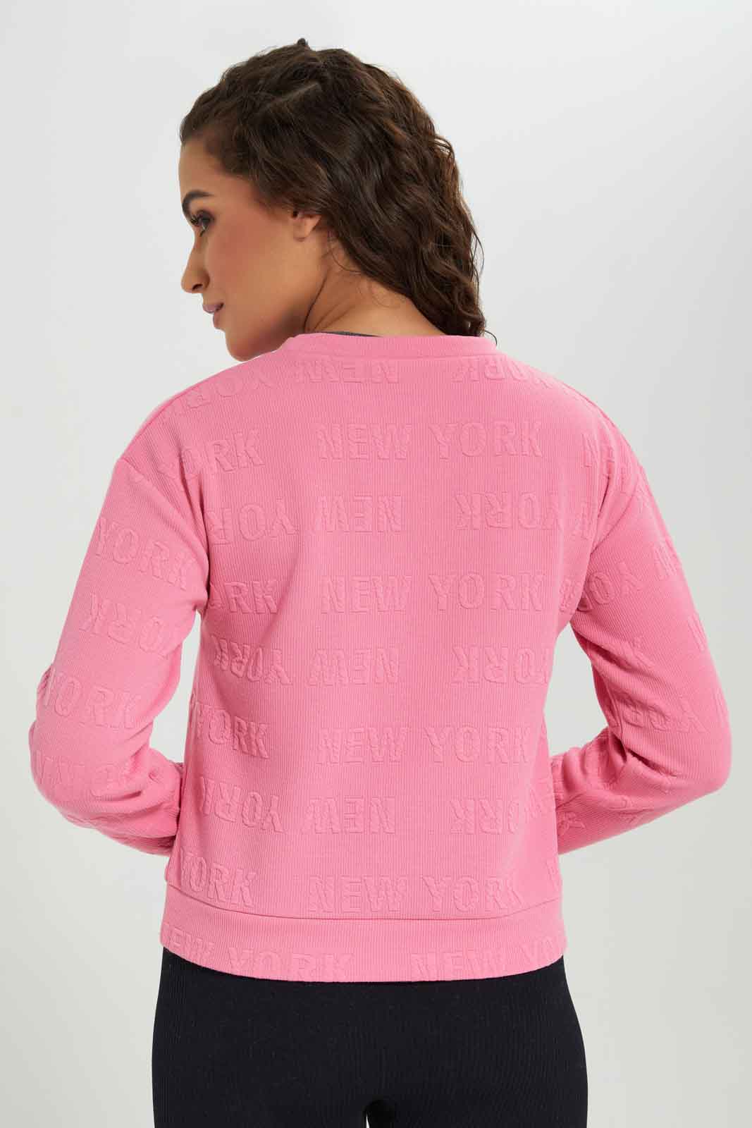 Redtag-Pink-Hoodie-Jacquard-Sweatshirt-Category:Sweatshirts,-Colour:Apricot,-Deals:New-In,-Filter:Women's-Clothing,-New-In-Women-APL,-Non-Sale,-Section:Women,-TBL,-W22B,-Women-Sweatshirts-Women's-