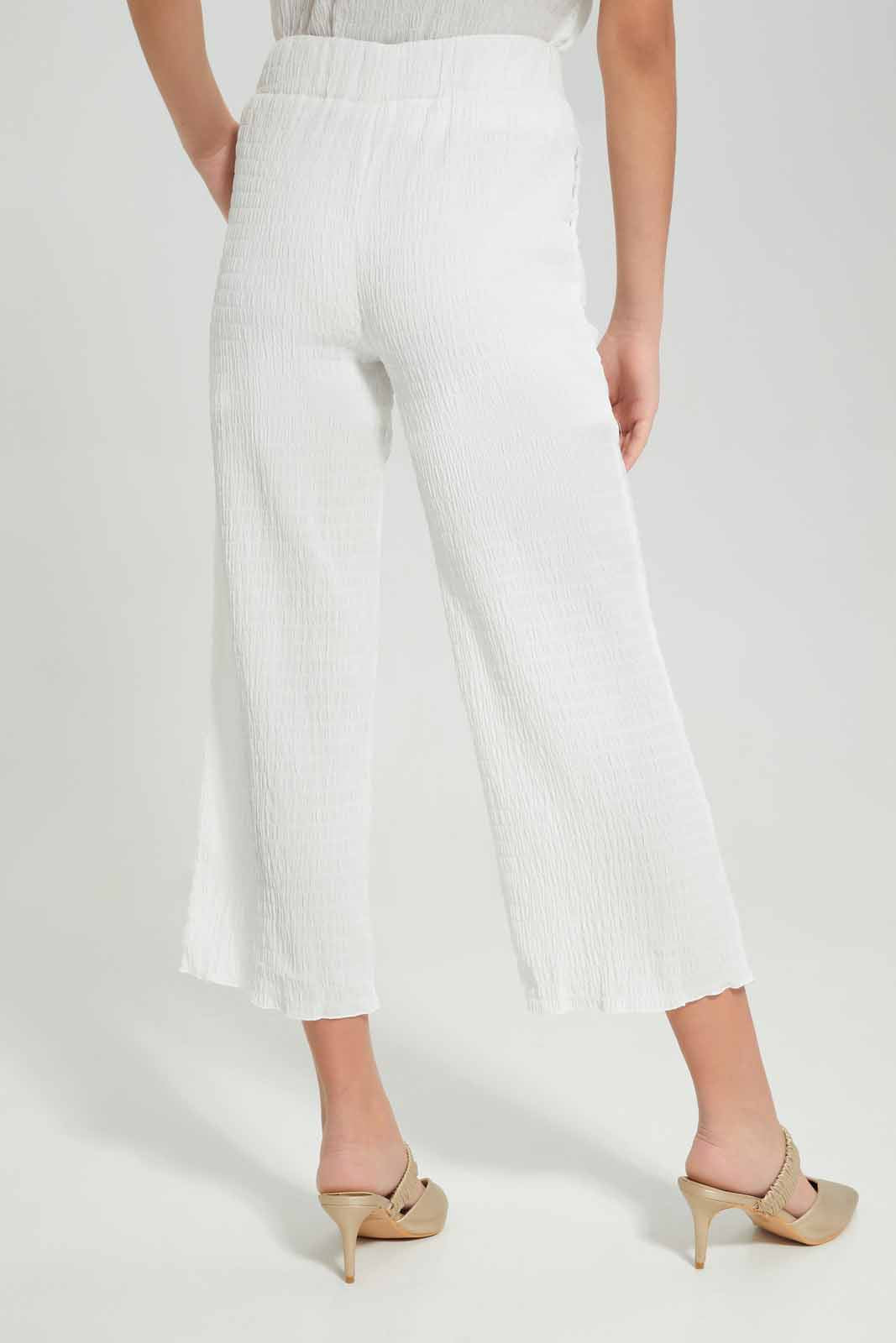 Redtag-White-Crinkle-Trouser-BTS,-Category:Trousers,-Colour:White,-Deals:New-In,-Filter:Senior-Girls-(8-to-14-Yrs),-GSR-Trousers,-NDAY,-New-In-GSR-APL,-Non-Sale,-Section:Girls-(0-to-14Yrs),-W22A-Senior-Girls-9 to 14 Years