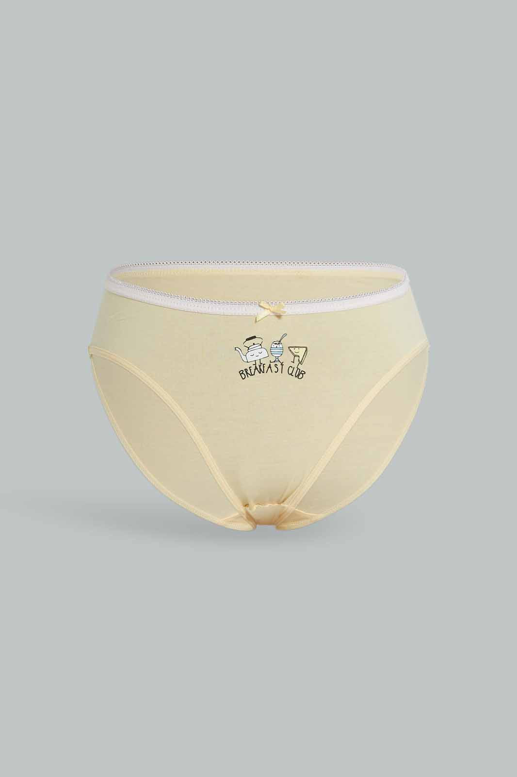 Redtag-5pcs-Bikini-Brief-Packs-365,-Category:Briefs,-Colour:Assorted,-Deals:New-In,-Dept:Girls,-ESS,-Filter:Senior-Girls-(8-to-14-Yrs),-GSR-Briefs,-New-In-GSR-APL,-Non-Sale,-Section:Girls-(0-to-14Yrs)-Senior-Girls-9 to 14 Years