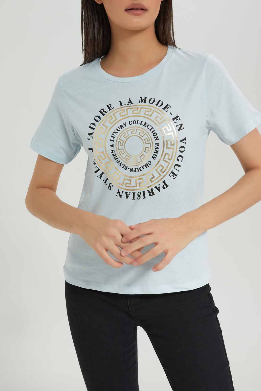 Redtag-Mint-Printed-T-Shirt-Category:T-Shirts,-Colour:Mint,-Deals:New-In,-Dept:Ladieswear,-Filter:Women's-Clothing,-New-In-Women-APL,-Non-Sale,-Section:Women,-TBL,-W22A,-Women-T-Shirts-Women's-