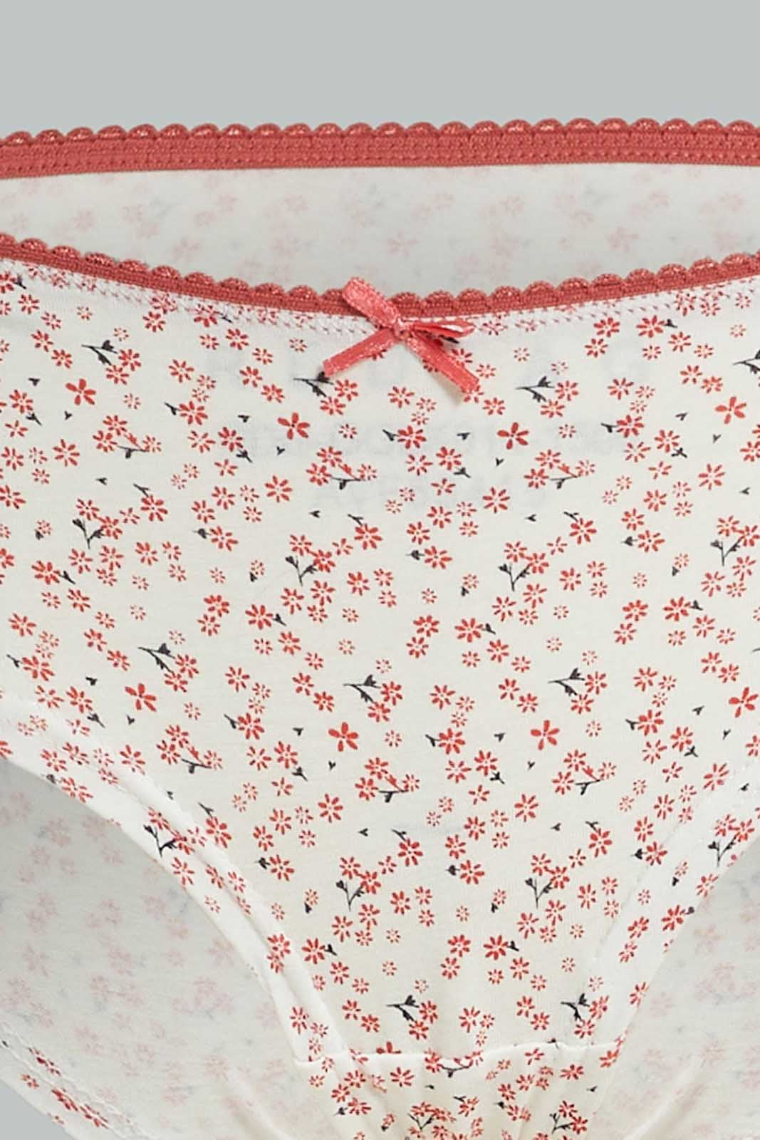 Redtag-Assorted-Print/Plain-Boyleg-Briefs-(5-Pack)-365,-Category:Briefs,-Colour:Assorted,-Deals:New-In,-Dept:Ladieswear,-Filter:Women's-Clothing,-New-In-Women-APL,-Non-Sale,-Section:Women,-Women-Briefs--