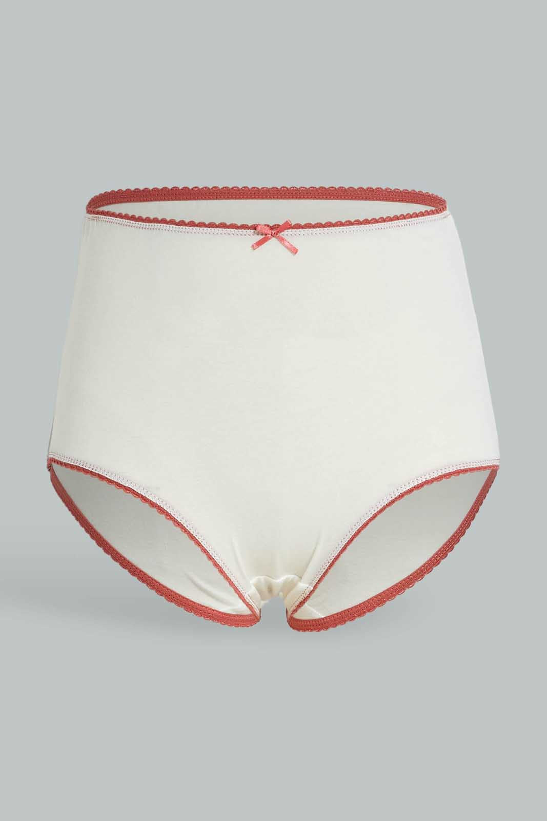 Redtag-Assorted-Print/Plain-Mama-Briefs-(5-Pack)-365,-Category:Briefs,-Colour:Assorted,-Deals:New-In,-Dept:Ladieswear,-Filter:Women's-Clothing,-New-In-Women-APL,-Non-Sale,-Section:Women,-Women-Briefs--