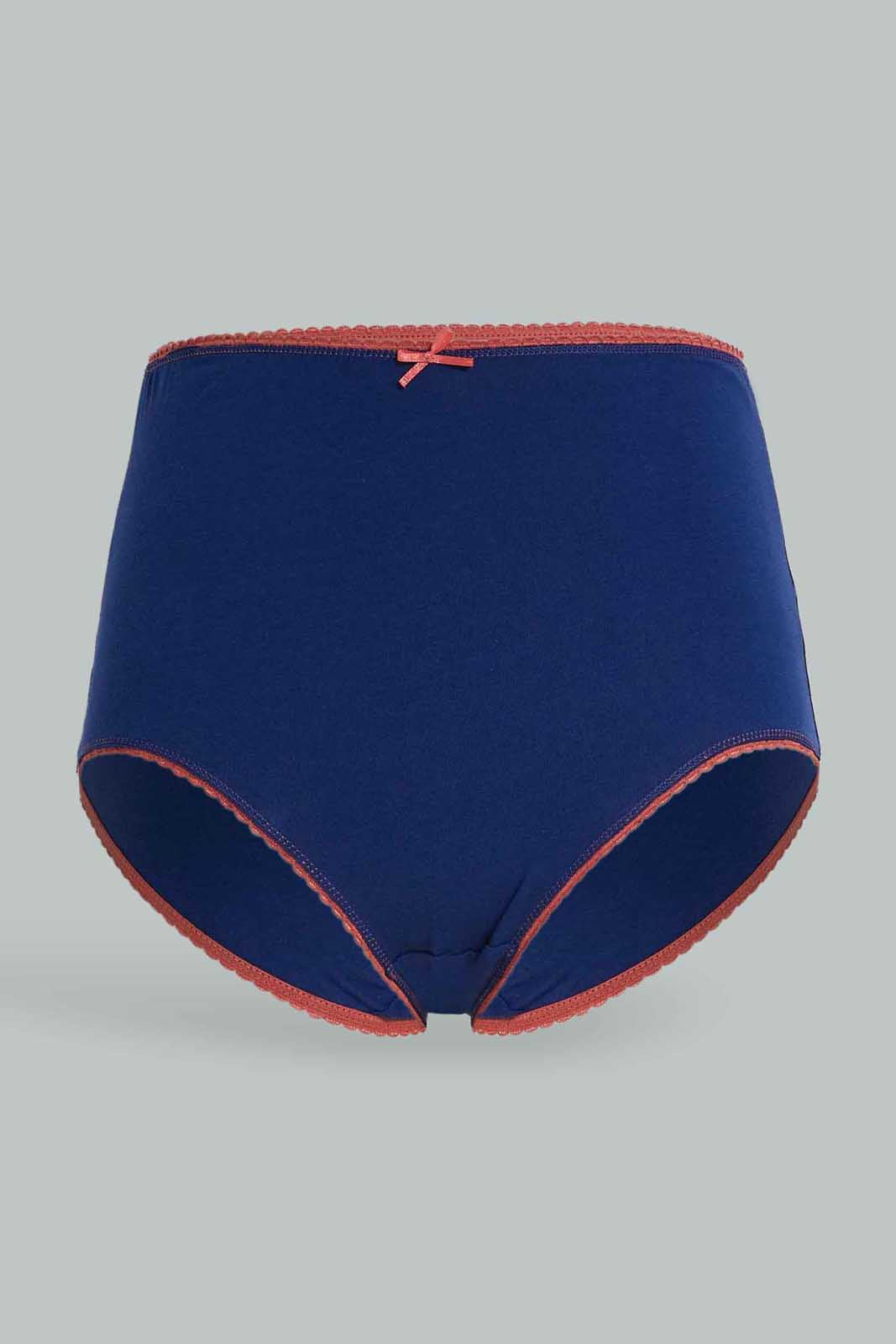 Redtag-Assorted-Print/Plain-Mama-Briefs-(5-Pack)-365,-Category:Briefs,-Colour:Assorted,-Deals:New-In,-Dept:Ladieswear,-Filter:Women's-Clothing,-New-In-Women-APL,-Non-Sale,-Section:Women,-Women-Briefs--