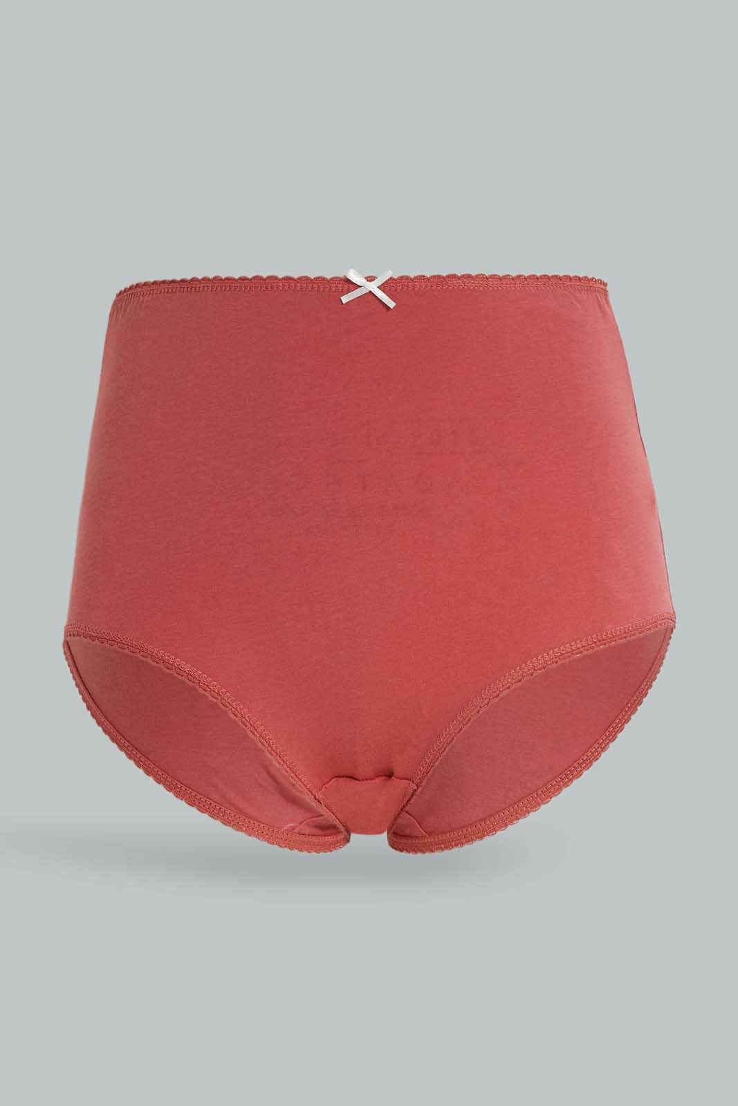 Redtag-Assorted-Print/Plain-Mama-Briefs-(5-Pack)-365,-Category:Briefs,-Colour:Assorted,-Deals:New-In,-Dept:Ladieswear,-Filter:Women's-Clothing,-New-In-Women-APL,-Non-Sale,-Section:Women,-Women-Briefs--