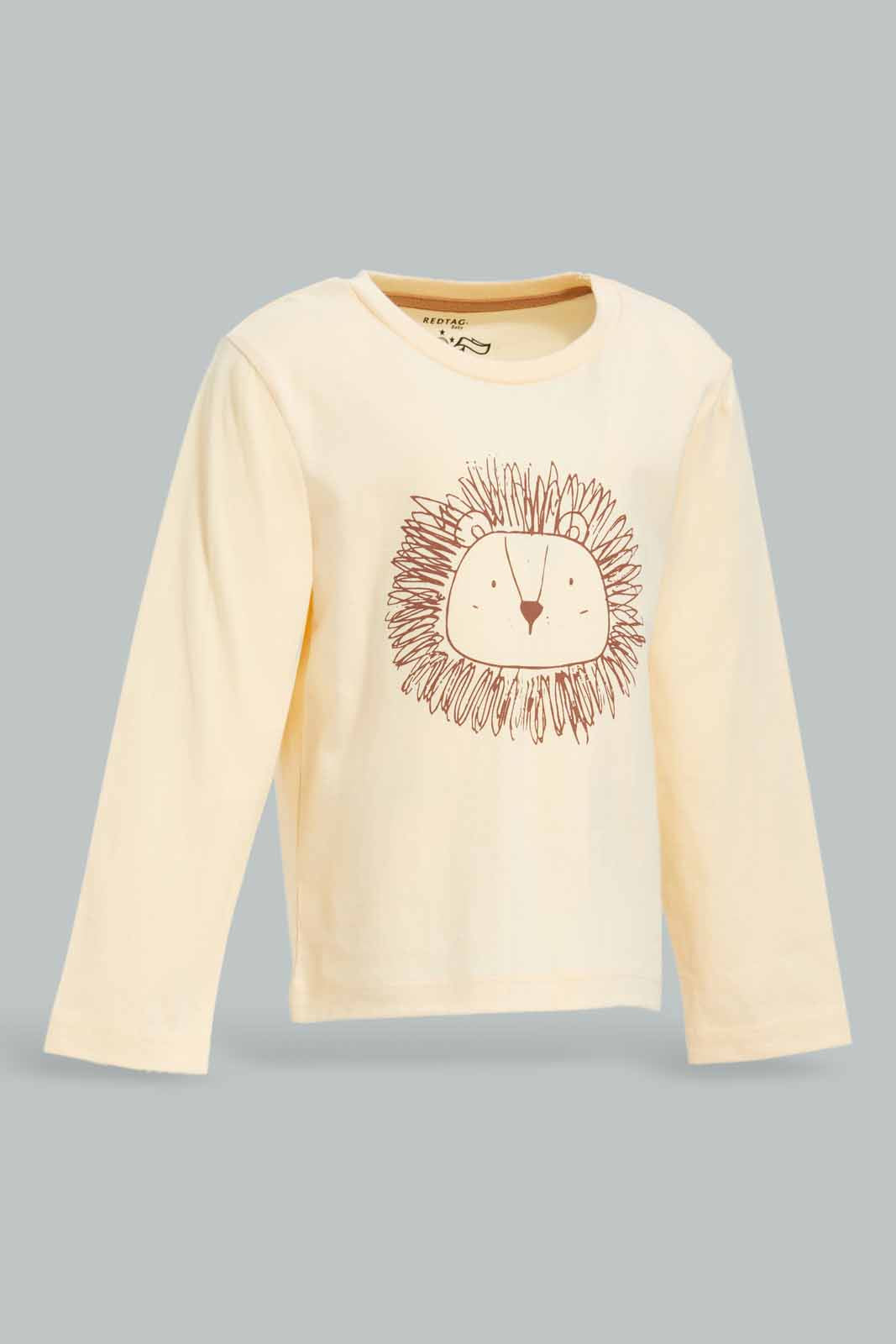 Infant Boys Cream Hedgehog Print T-Shirt