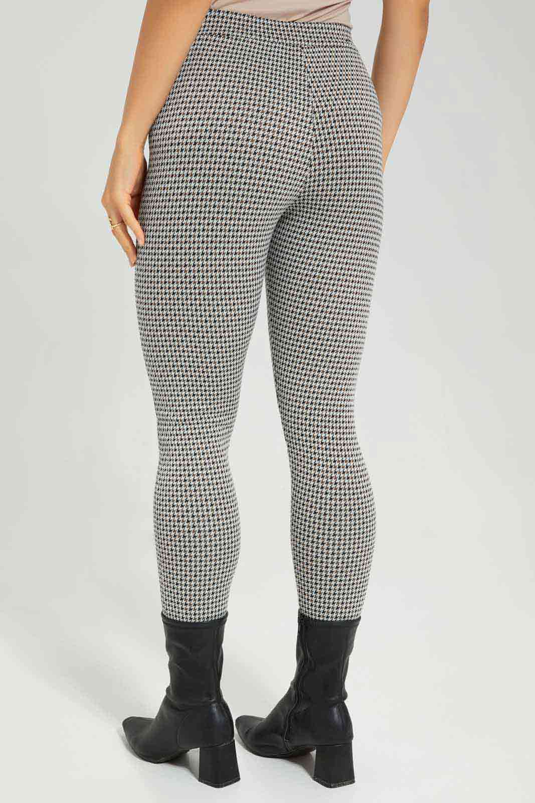 Redtag-Assorted-Jacquard-Checked-Pontie-Legging-Category:Jeggings,-Colour:Assorted,-Deals:New-In,-Filter:Women's-Clothing,-New-In-Women-APL,-Non-Sale,-Section:Women,-W22B,-Women-Jeggings-Women's-