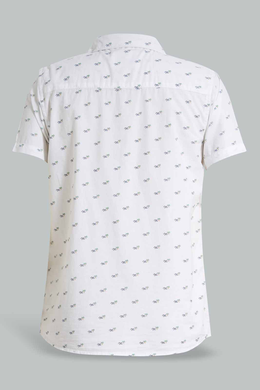 Redtag-White-Allover-Print-Casual-Shirt-BSR-Shirts,-Category:Shirts,-Colour:White,-Deals:New-In,-Filter:Senior-Boys-(8-to-14-Yrs),-New-In-BSR-APL,-Non-Sale,-Section:Boys-(0-to-14Yrs),-W22O-Senior-Boys-9 to 14 Years