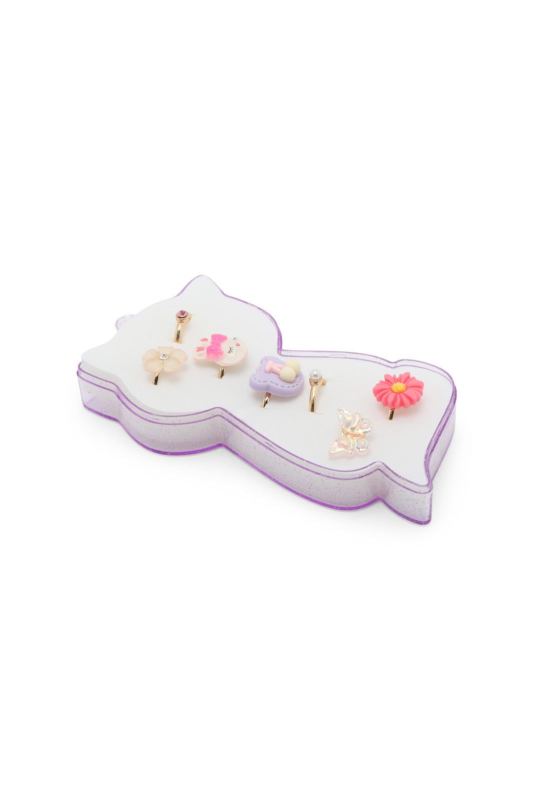 Redtag-S/1-Kitty-Box+S/4-Ring-Category:Jewellery,-Colour:Assorted,-Dept:Girls,-Filter:Girls-Accessories,-GIR-Jewellery,-New-In,-New-In-GIR-ACC,-Non-Sale,-Section:Girls-(0-to-14Yrs),-W22B-Girls-