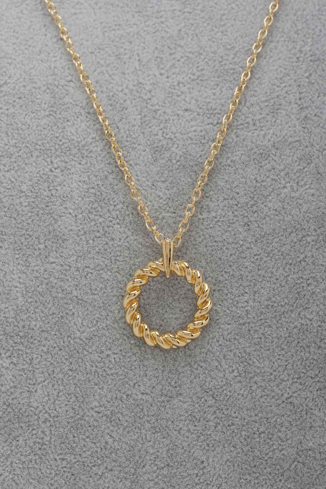 Redtag-Women-Gold-Necklace-and-Earring-Set-(-2-Piece)-Category:Jewellery,-Colour:Gold,-Dept:Ladieswear,-Filter:Women's-Accessories,-LEC-Jewellery,-New-In,-New-In-Women-ACC,-Non-Sale,-Section:Women,-W22B-Women-