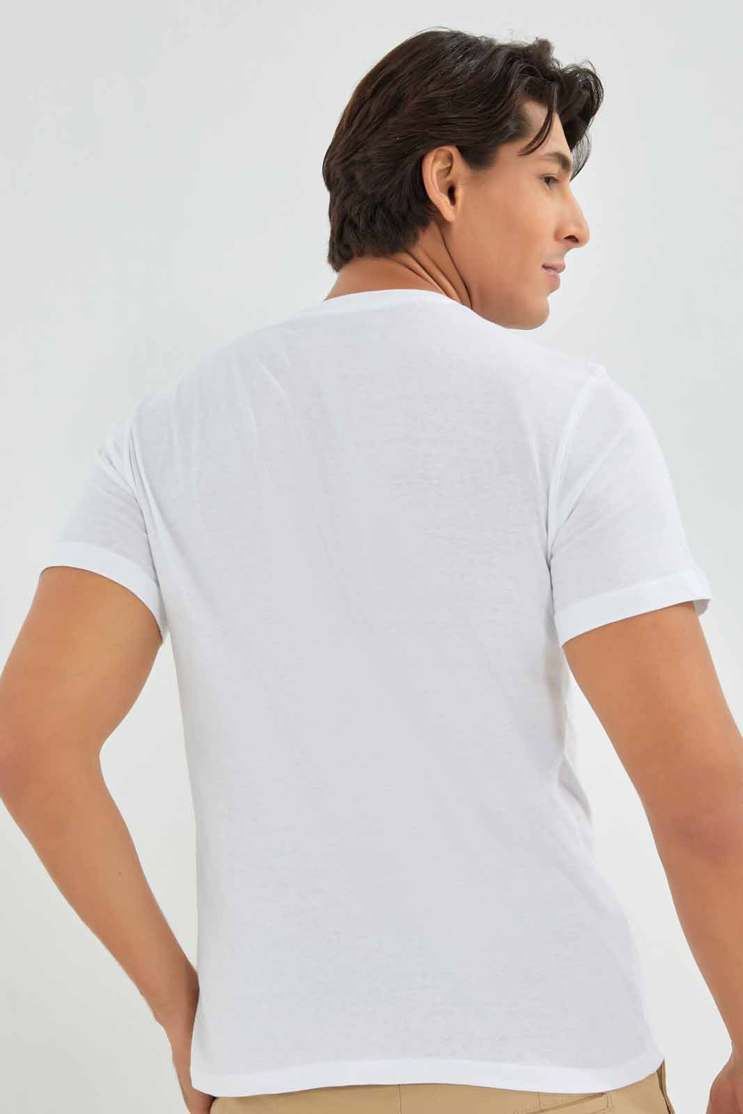 Redtag-White-Graphic-T-Shirt-Category:T-Shirts,-Colour:White,-Deals:New-In,-Filter:Men's-Clothing,-Men-T-Shirts,-New-In-Men-APL,-Non-Sale,-Section:Men,-TBL,-W22A-Men's-