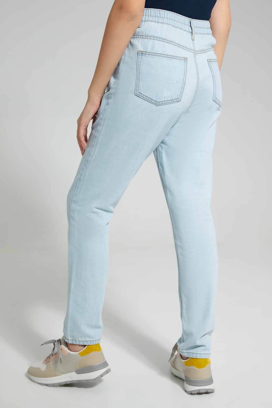 Redtag-Light-Wash-Mom's-Fit-Category:Jeggings,-Colour:Light-Wash,-Deals:New-In,-Filter:Senior-Girls-(8-to-14-Yrs),-FIT-WALL-(FTW),-GSR-Jeggings,-New-In-GSR-APL,-Non-Sale,-Section:Girls-(0-to-14Yrs),-W22B-Senior-Girls-9 to 14 Years