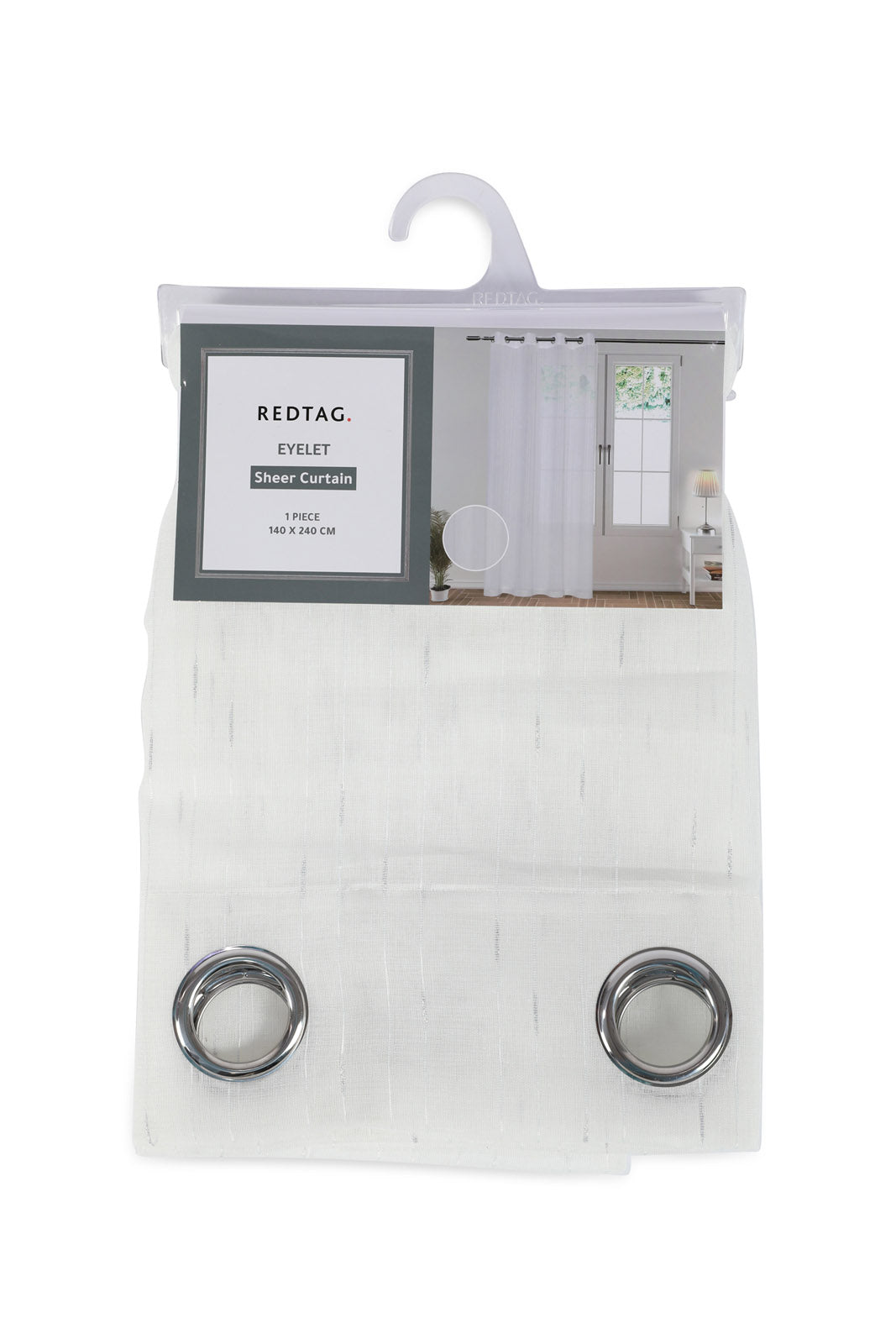 Redtag-Ivory-1-Piece-Pattern-Sheer-Curtain-Category:Curtains,-Colour:Ivory,-Deals:New-In,-Dept:Home,-Filter:Home-Bedroom,-HMW-BED-Curtains,-New-In-HMW-BED,-Non-Sale,-S23A,-Section:Homewares-Home-Bedroom-