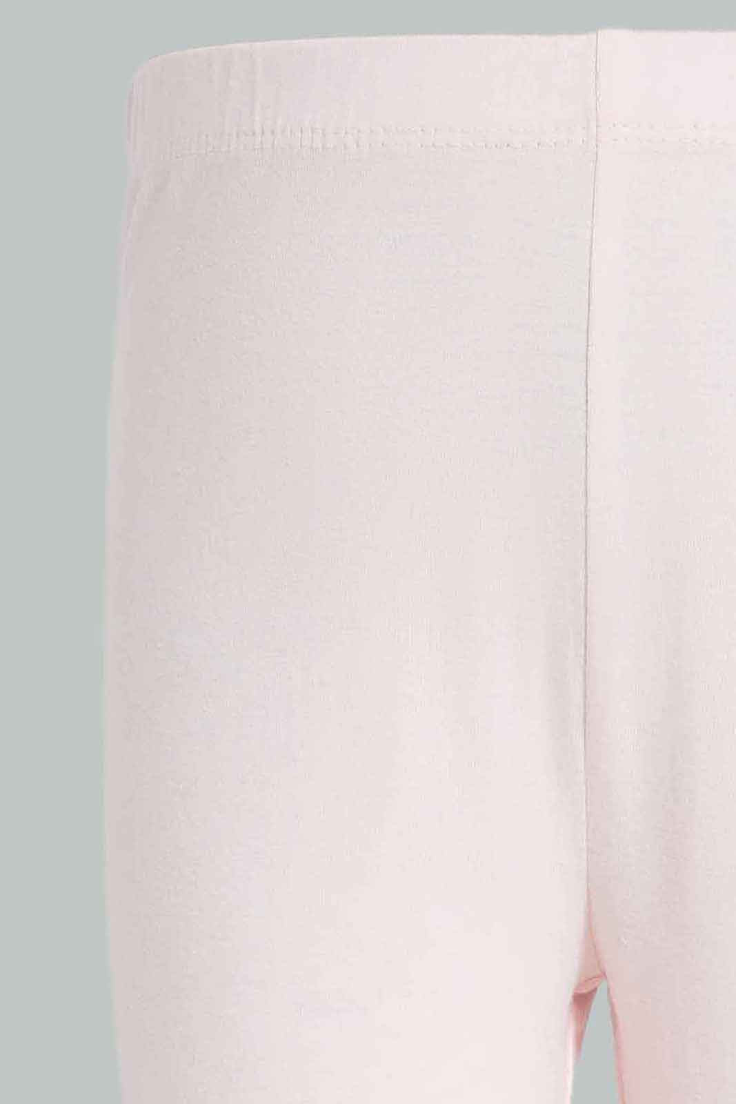 Redtag-2pk-Cycle-Short---Pink-&-Grey-Melange-365,-Category:Leggings,-Colour:Apricot,-Deals:New-In,-Dept:Girls,-Filter:Girls-(2-to-8-Yrs),-GIR-Leggings,-New-In-GIR-APL,-Non-Sale,-Section:Girls-(0-to-14Yrs)-Girls-2 to 8 Years