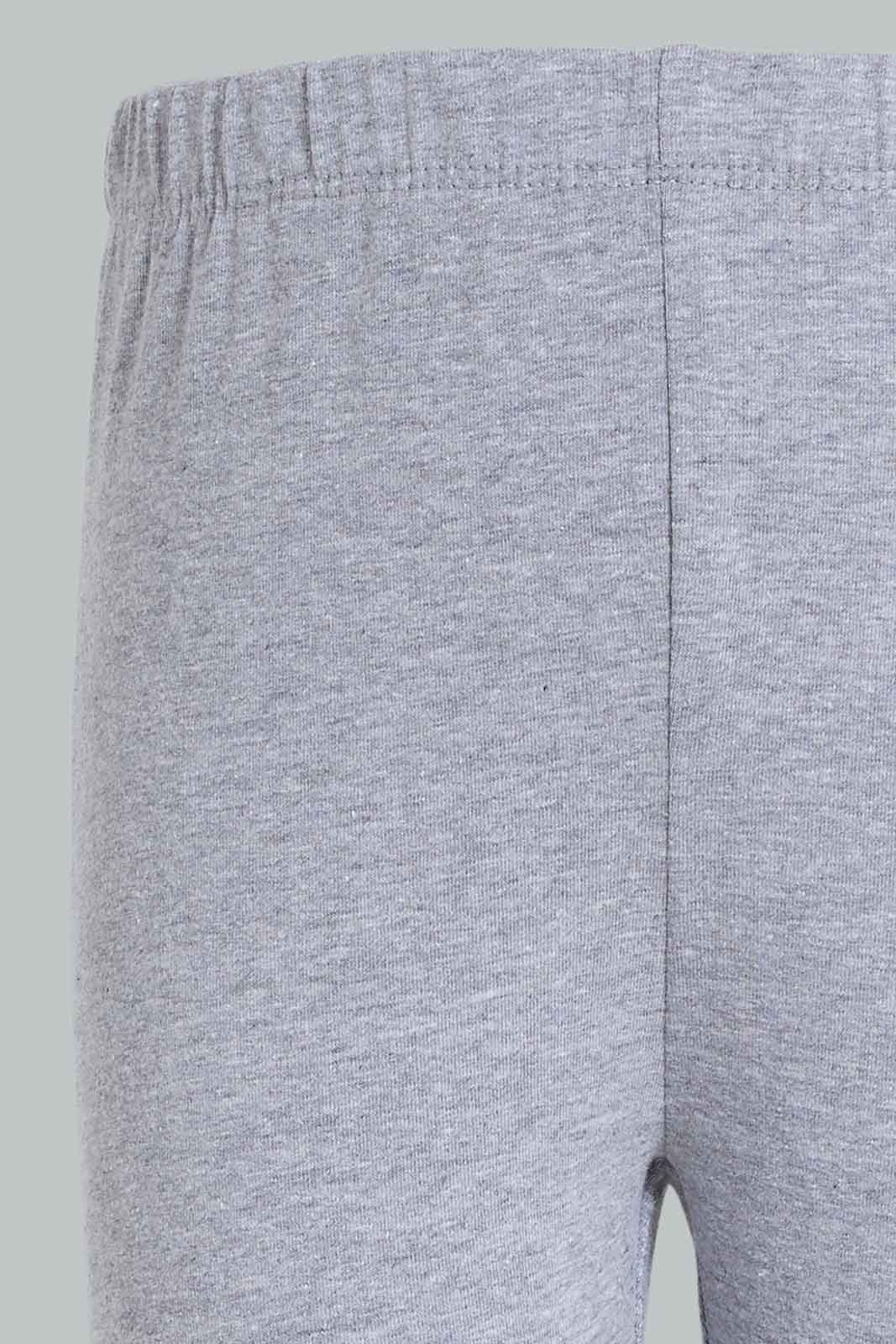 Redtag-2pk-Cycle-Short---Pink-&-Grey-Melange-365,-Category:Leggings,-Colour:Apricot,-Deals:New-In,-Dept:Girls,-Filter:Girls-(2-to-8-Yrs),-GIR-Leggings,-New-In-GIR-APL,-Non-Sale,-Section:Girls-(0-to-14Yrs)-Girls-2 to 8 Years